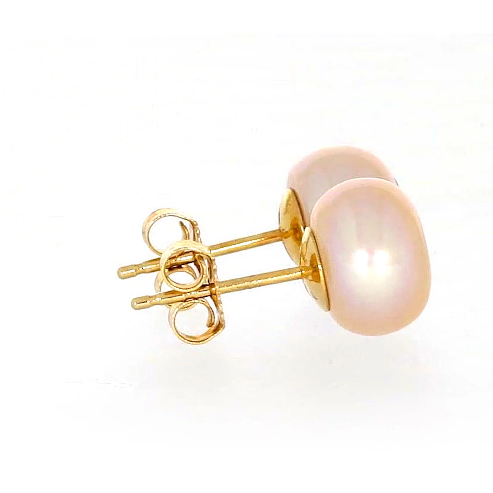 14ct Yellow Gold Freshwater Pearl & Diamond Set Stud Earrings - Image 54