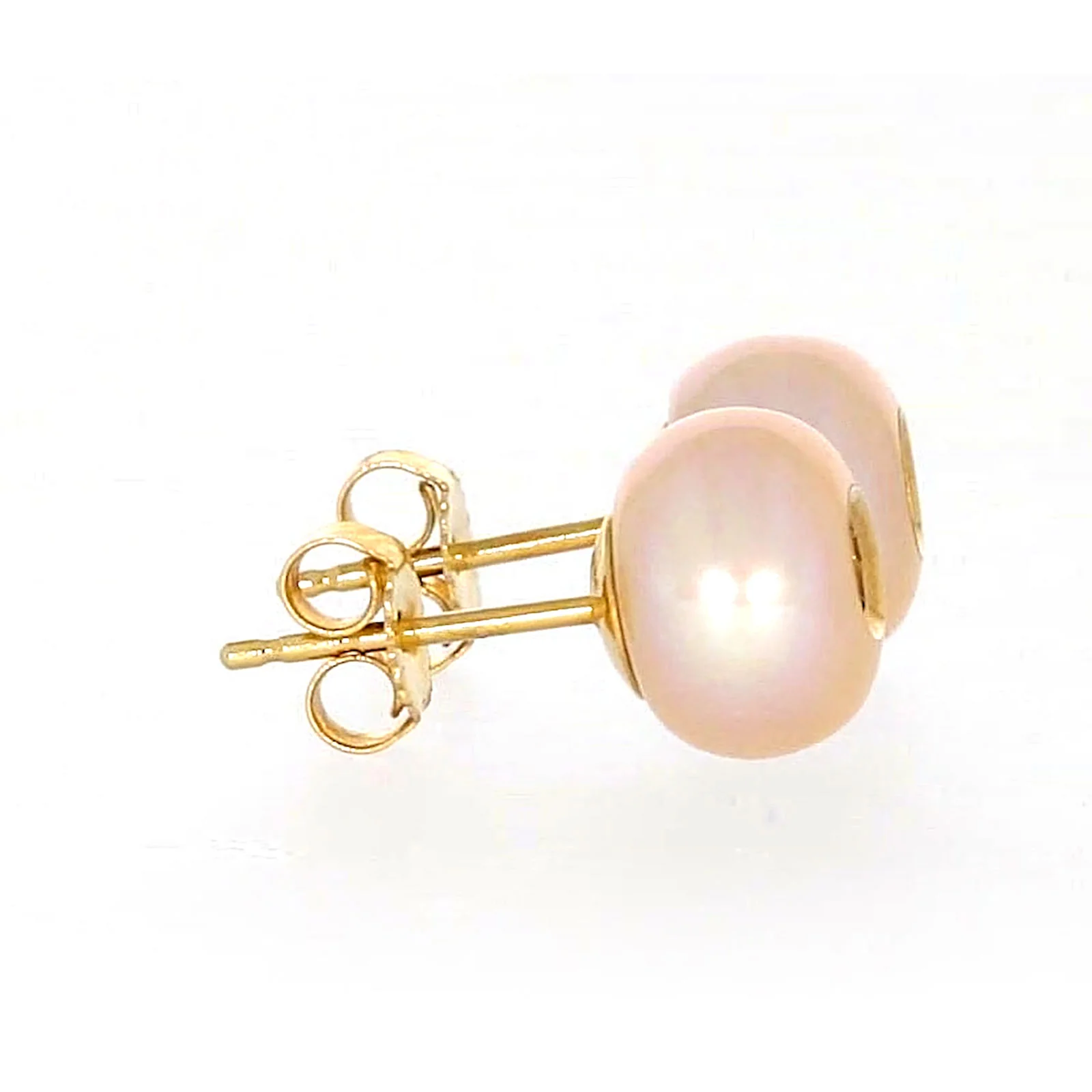 14ct Yellow Gold Freshwater Pearl & Diamond Set Stud Earrings - Image 57