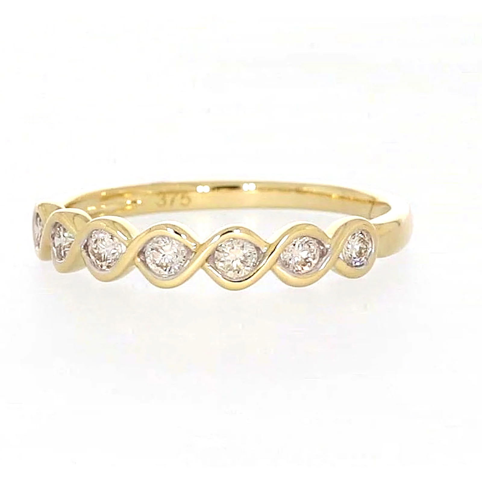 9ct Yellow Gold Round Brilliant Cut with 1/4 CARAT tw of Diamonds Ring - Image 4