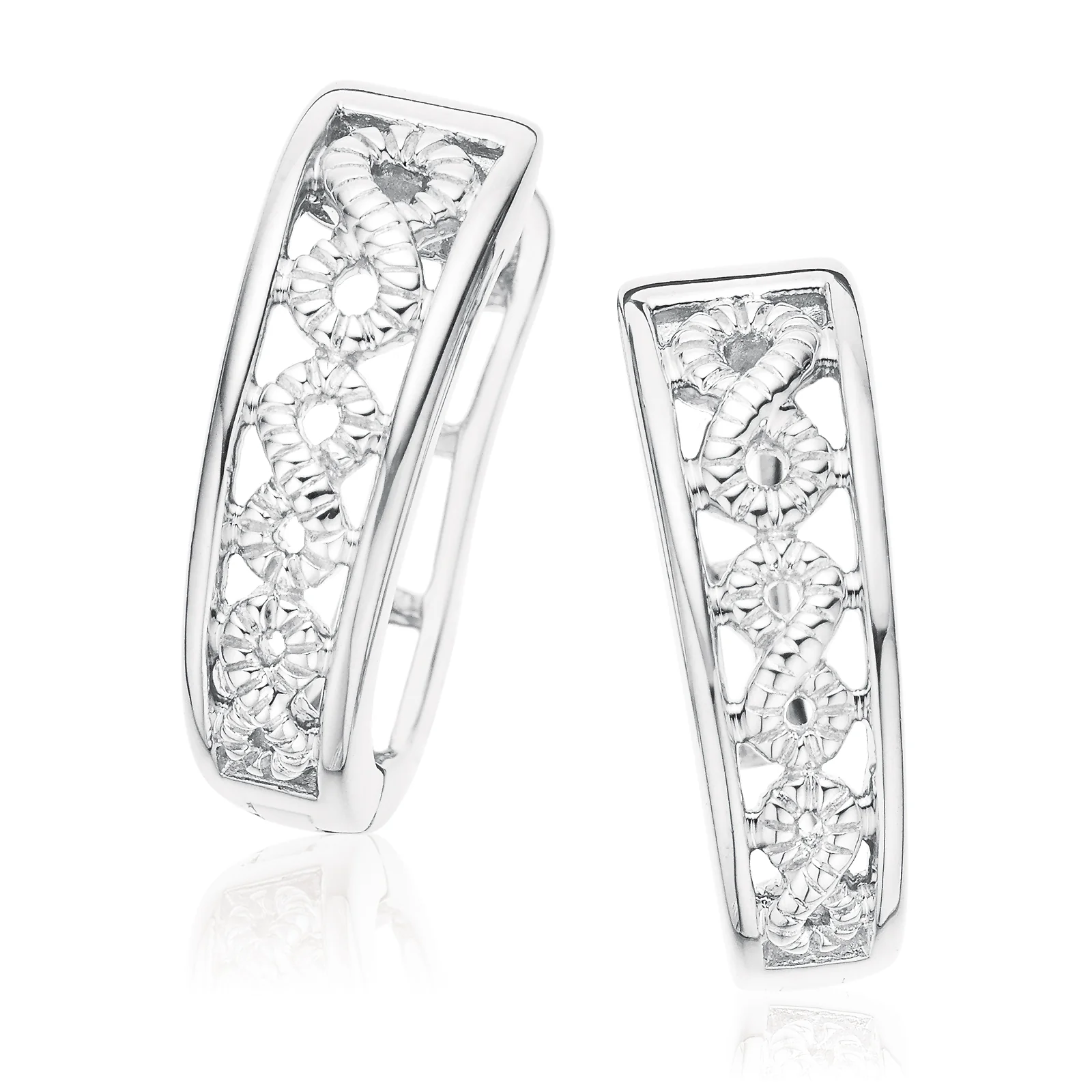 Sterling Silver Infinity Huggie Earrings