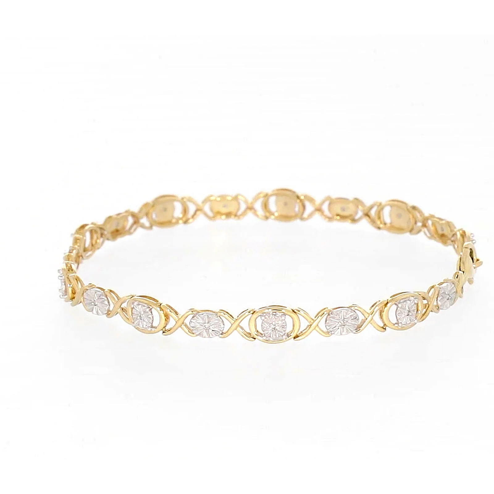 9ct Yellow Gold & Diamond Set Bracelet - Image 22