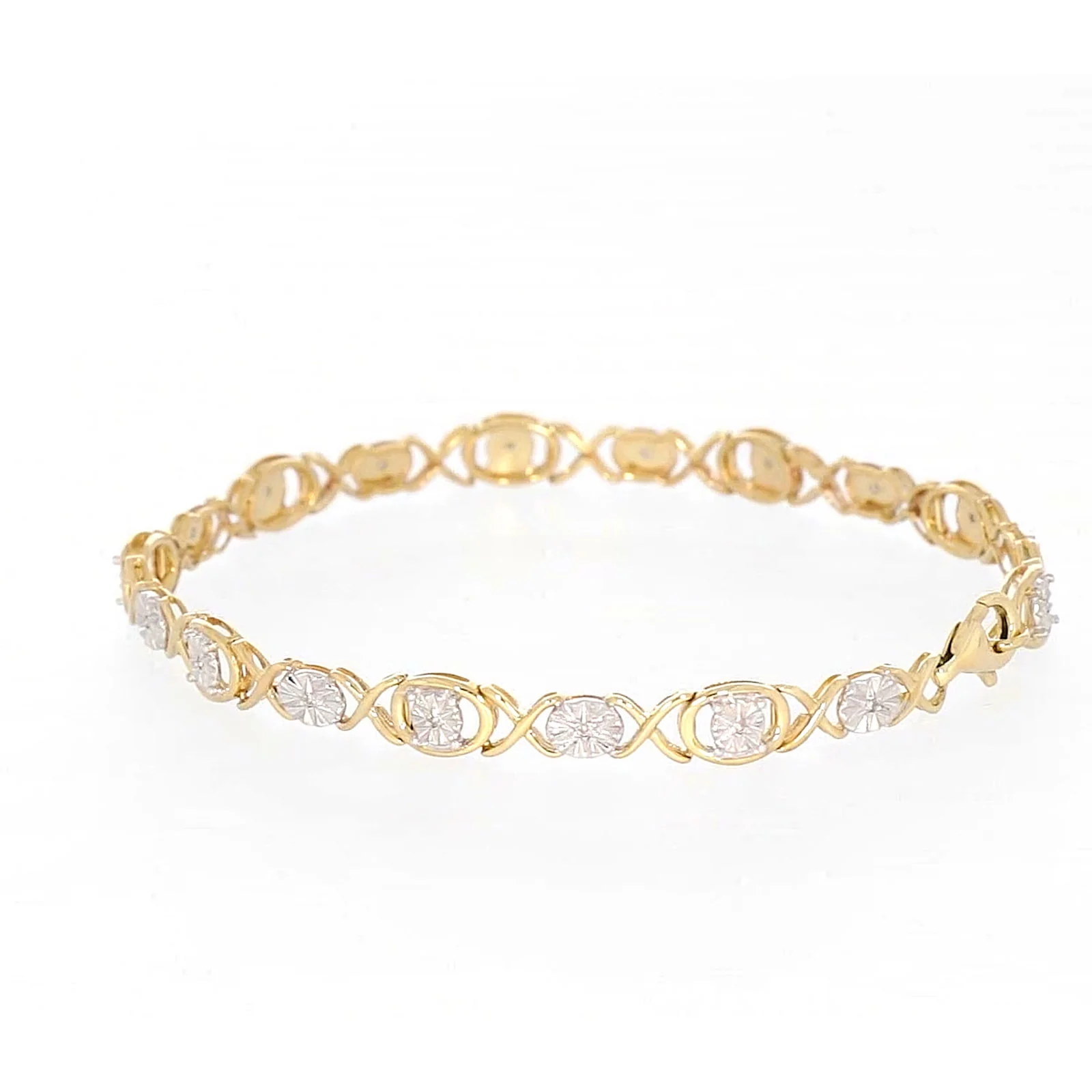 9ct Yellow Gold & Diamond Set Bracelet - Image 26