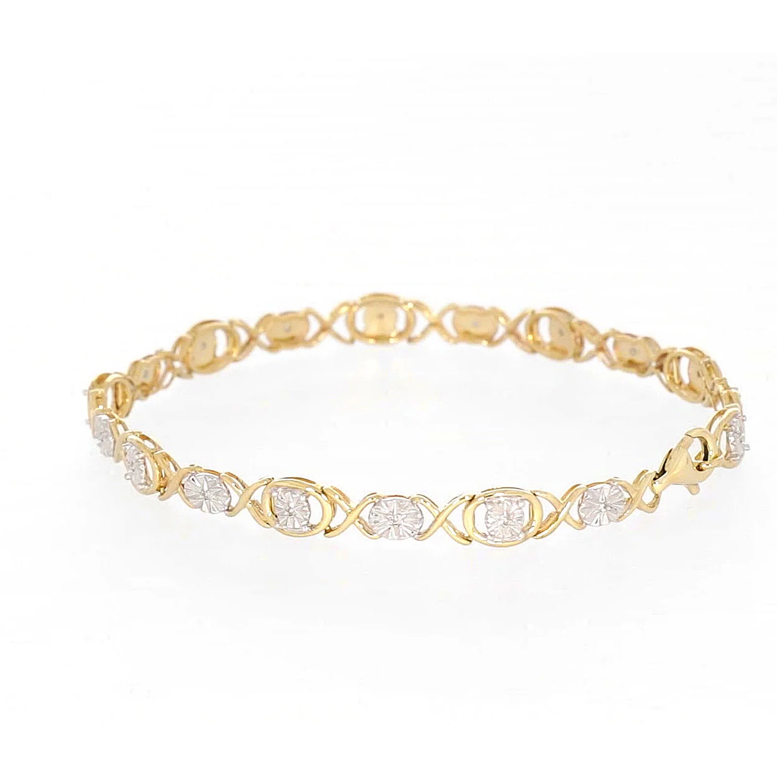9ct Yellow Gold & Diamond Set Bracelet - Image 27
