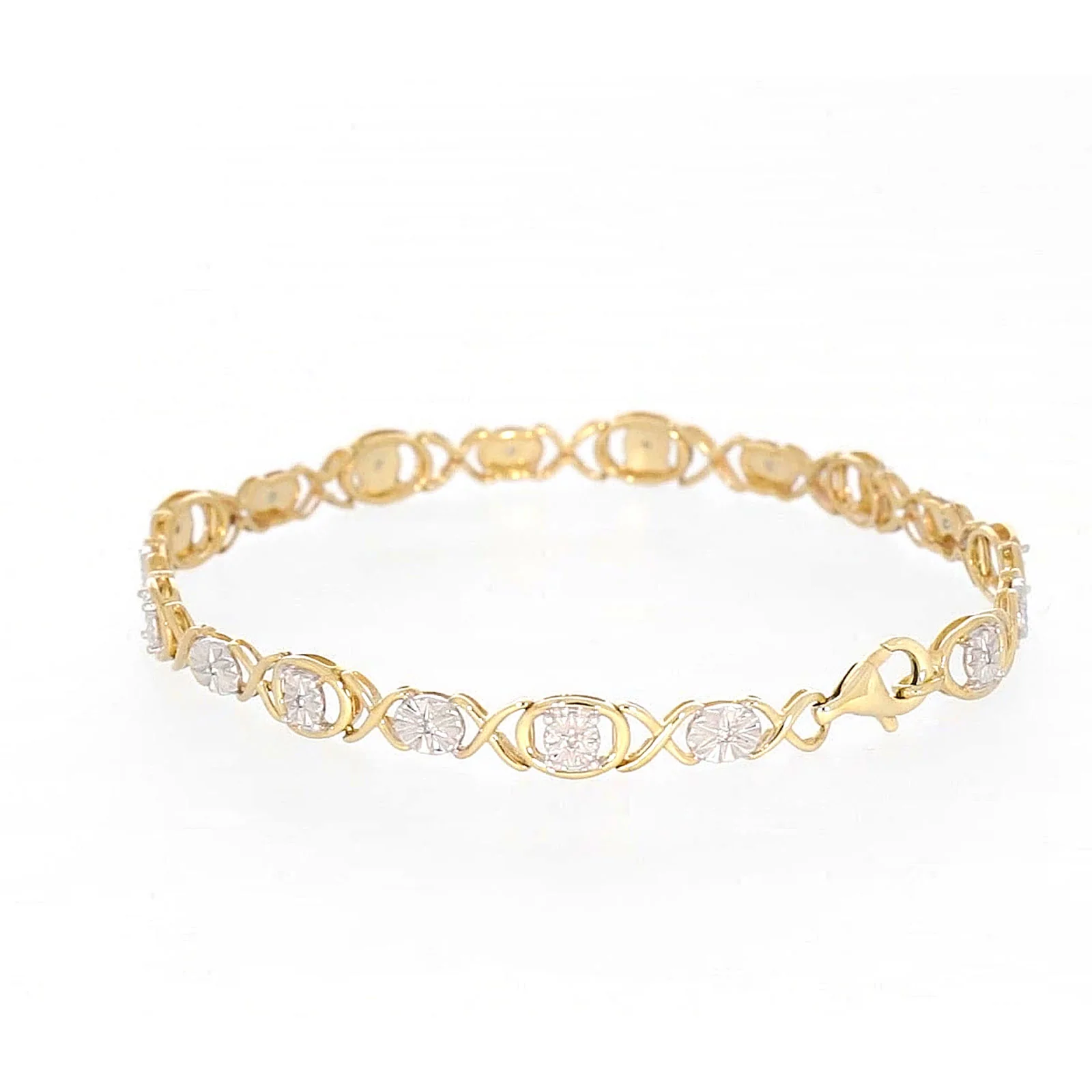 9ct Yellow Gold & Diamond Set Bracelet - Image 30