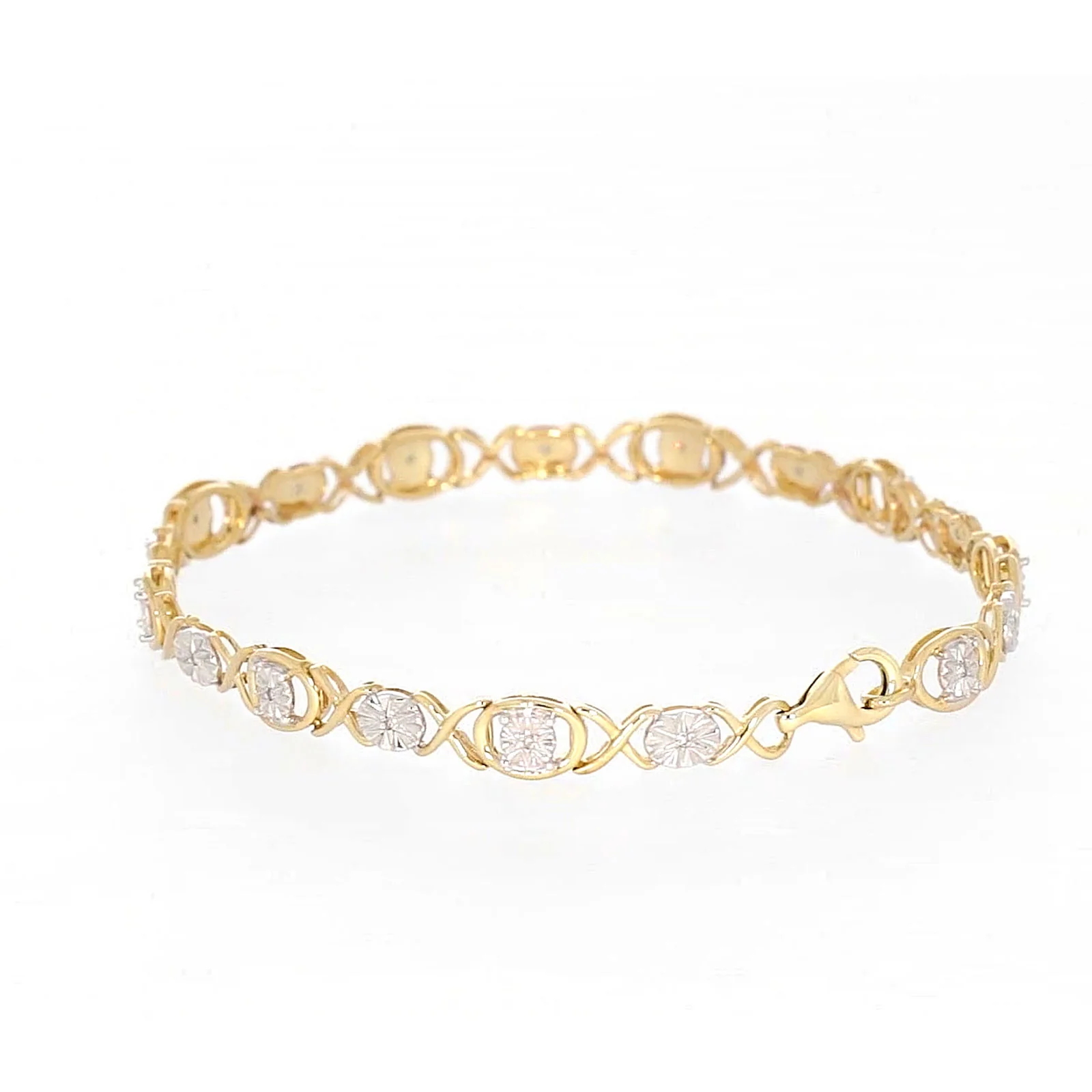9ct Yellow Gold & Diamond Set Bracelet - Image 31
