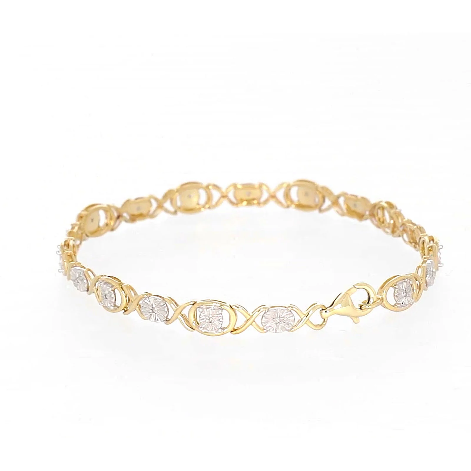 9ct Yellow Gold & Diamond Set Bracelet - Image 32