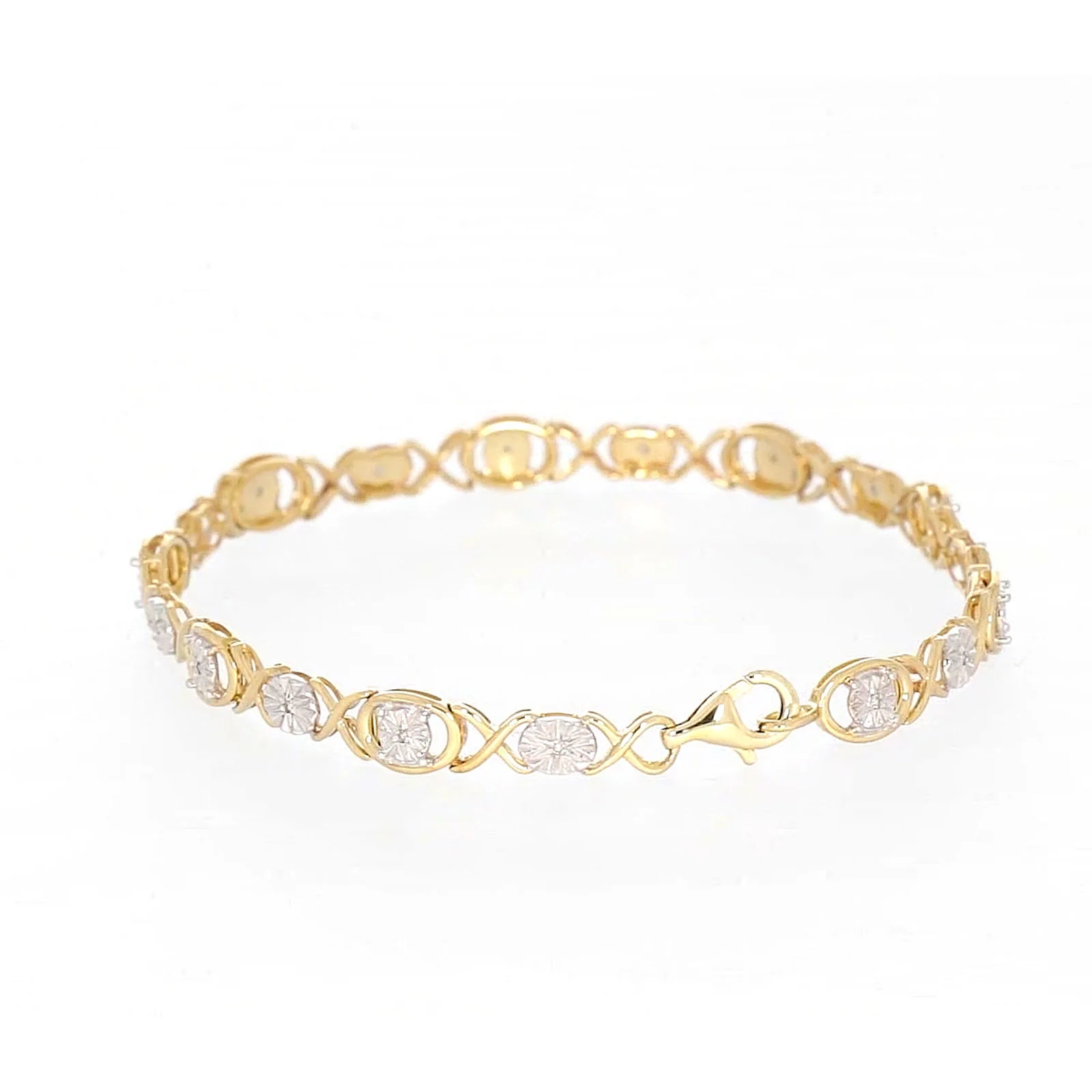 9ct Yellow Gold & Diamond Set Bracelet - Image 34