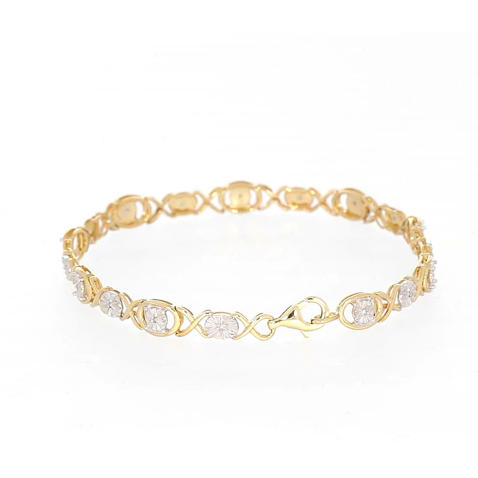 9ct Yellow Gold & Diamond Set Bracelet - Image 35
