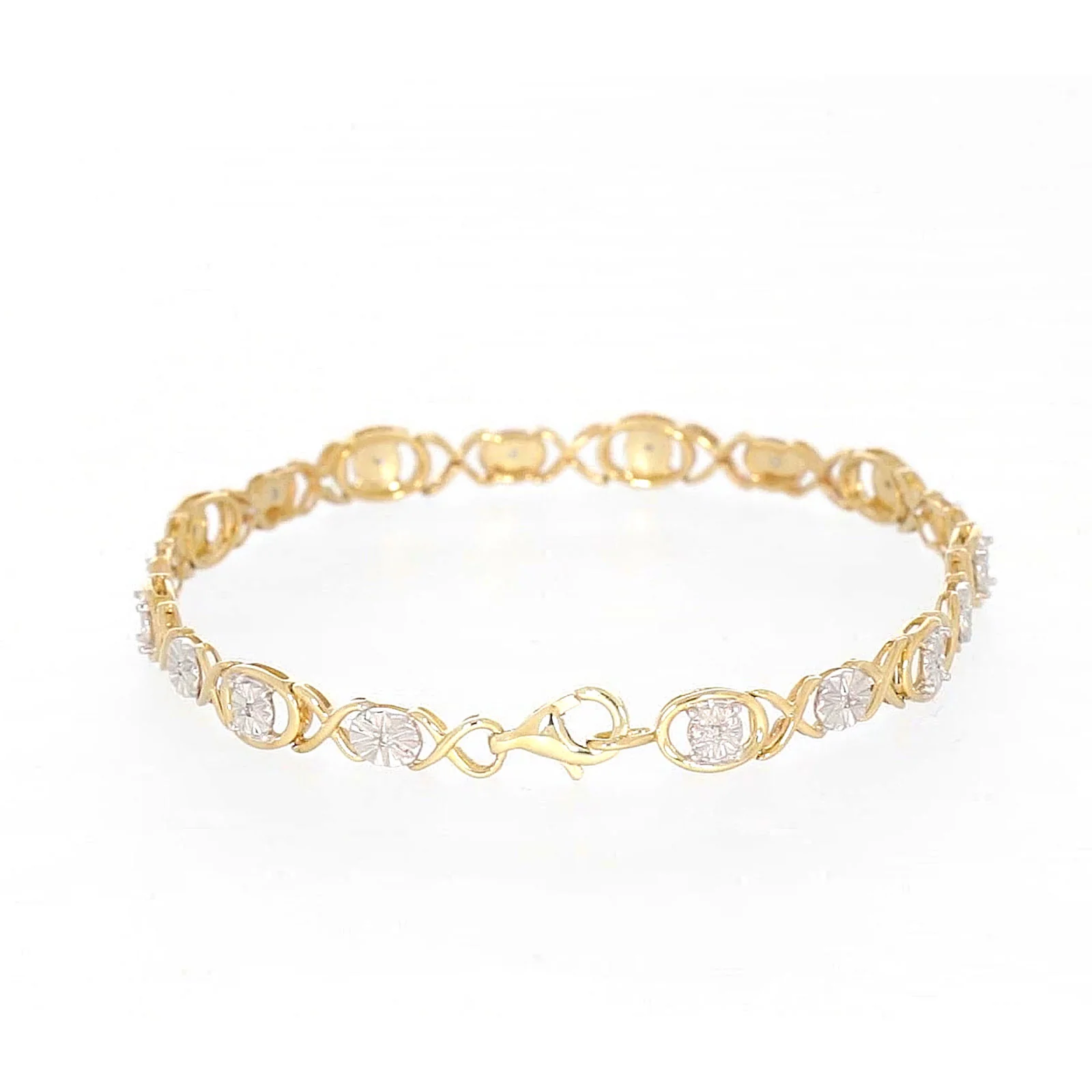 9ct Yellow Gold & Diamond Set Bracelet - Image 38