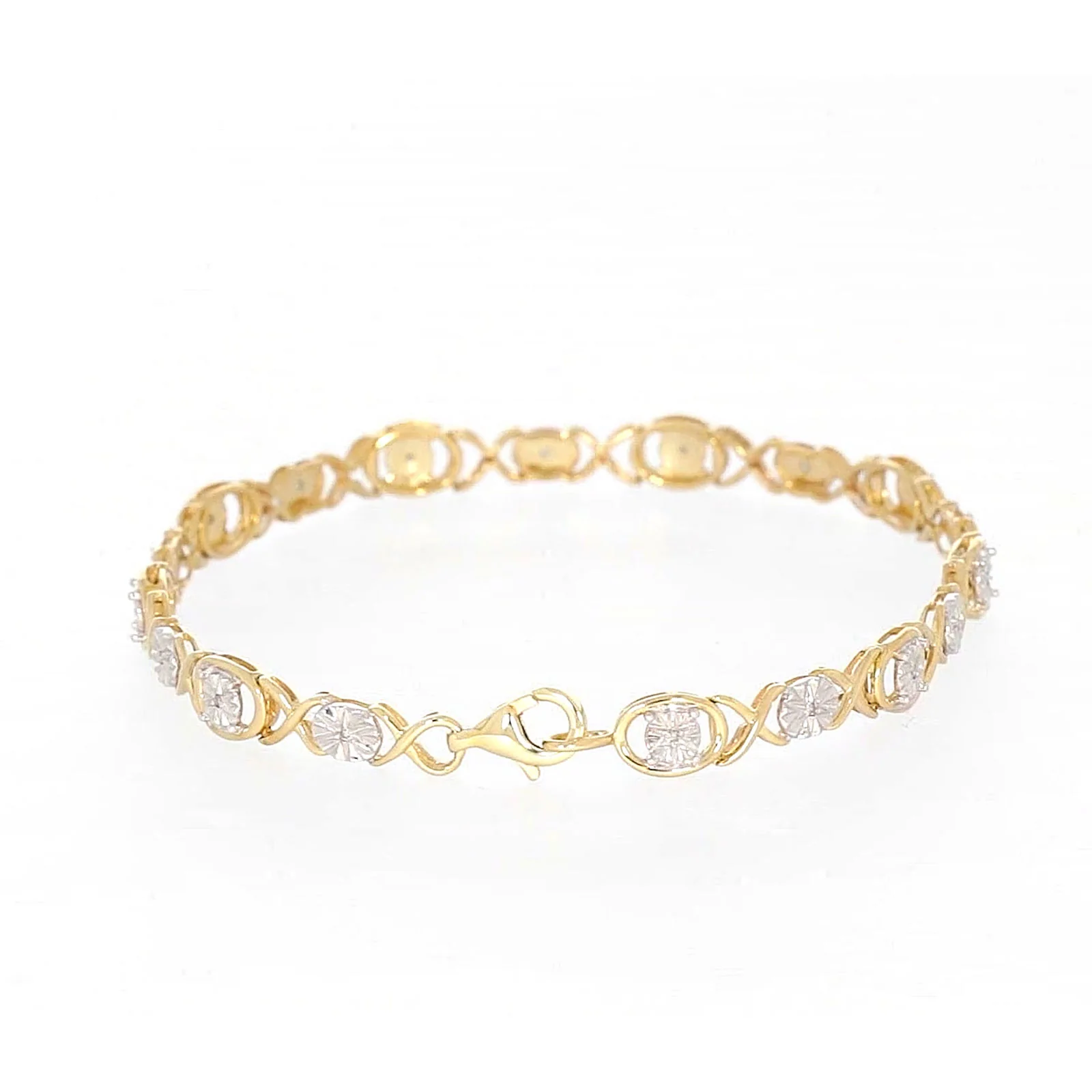 9ct Yellow Gold & Diamond Set Bracelet - Image 39