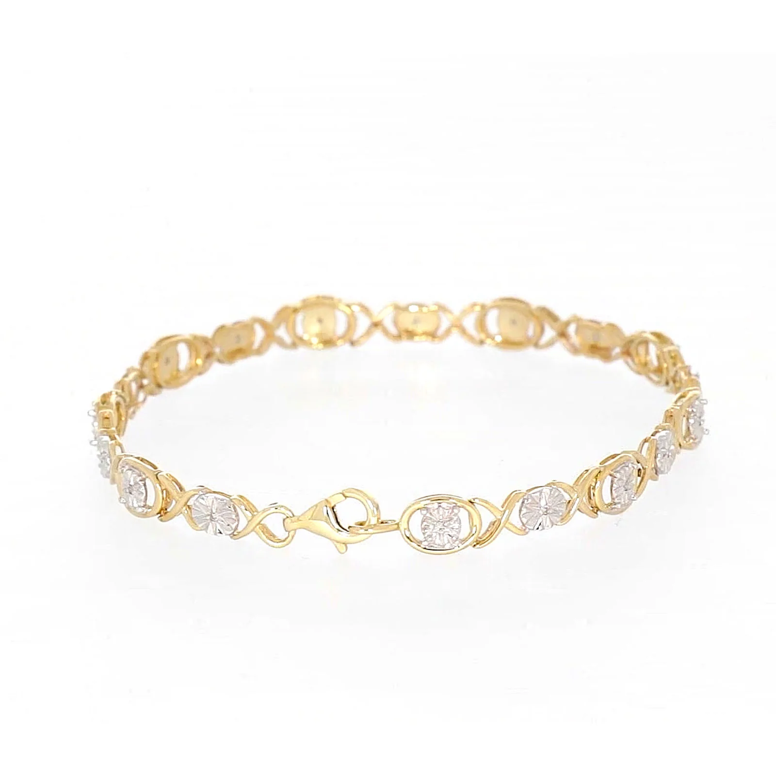 9ct Yellow Gold & Diamond Set Bracelet - Image 40
