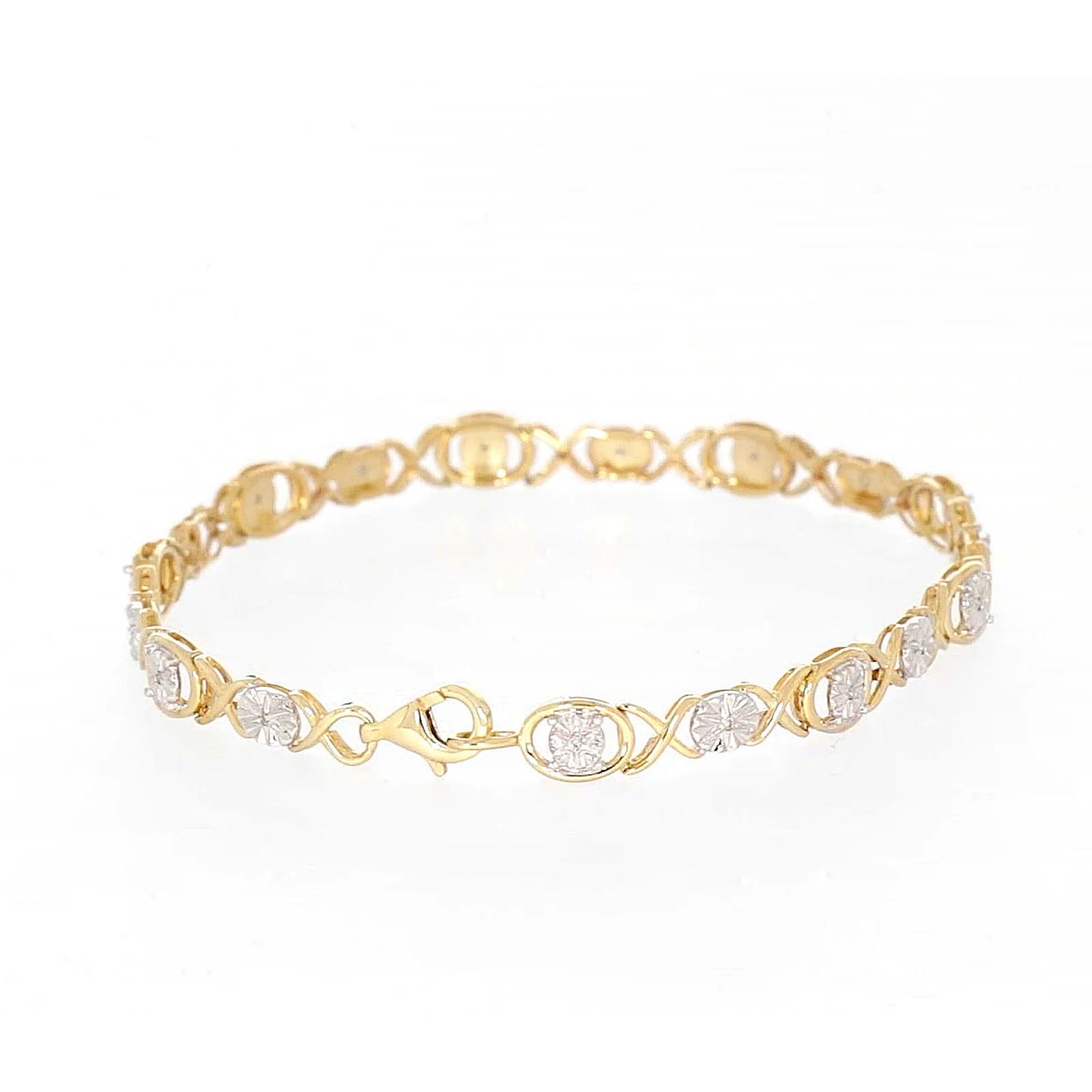 9ct Yellow Gold & Diamond Set Bracelet - Image 41