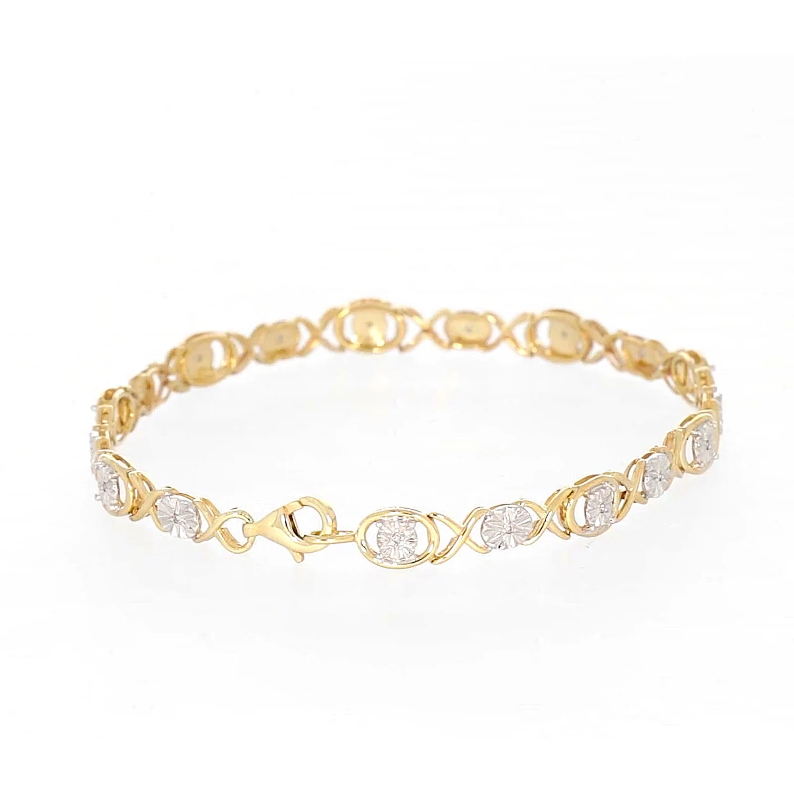 9ct Yellow Gold & Diamond Set Bracelet - Image 42