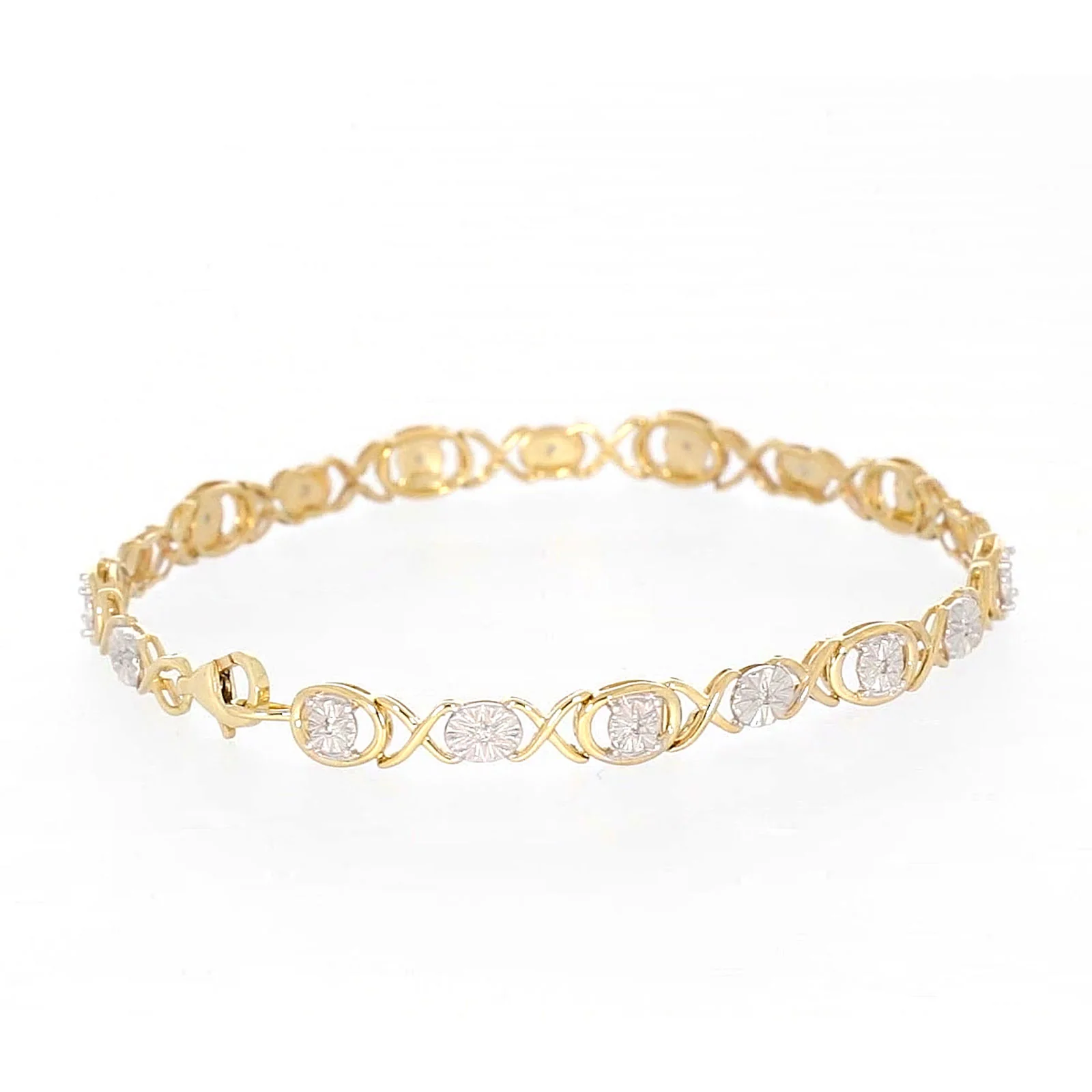 9ct Yellow Gold & Diamond Set Bracelet - Image 47