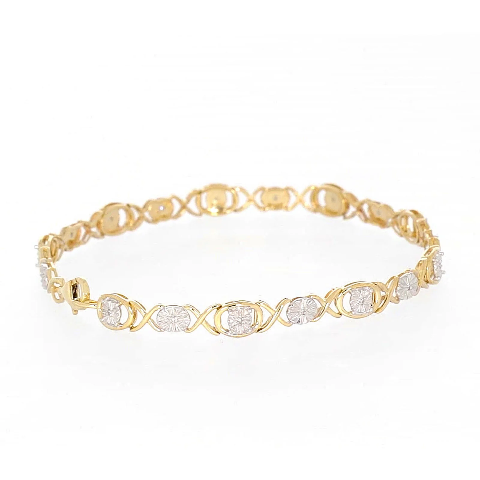 9ct Yellow Gold & Diamond Set Bracelet - Image 49