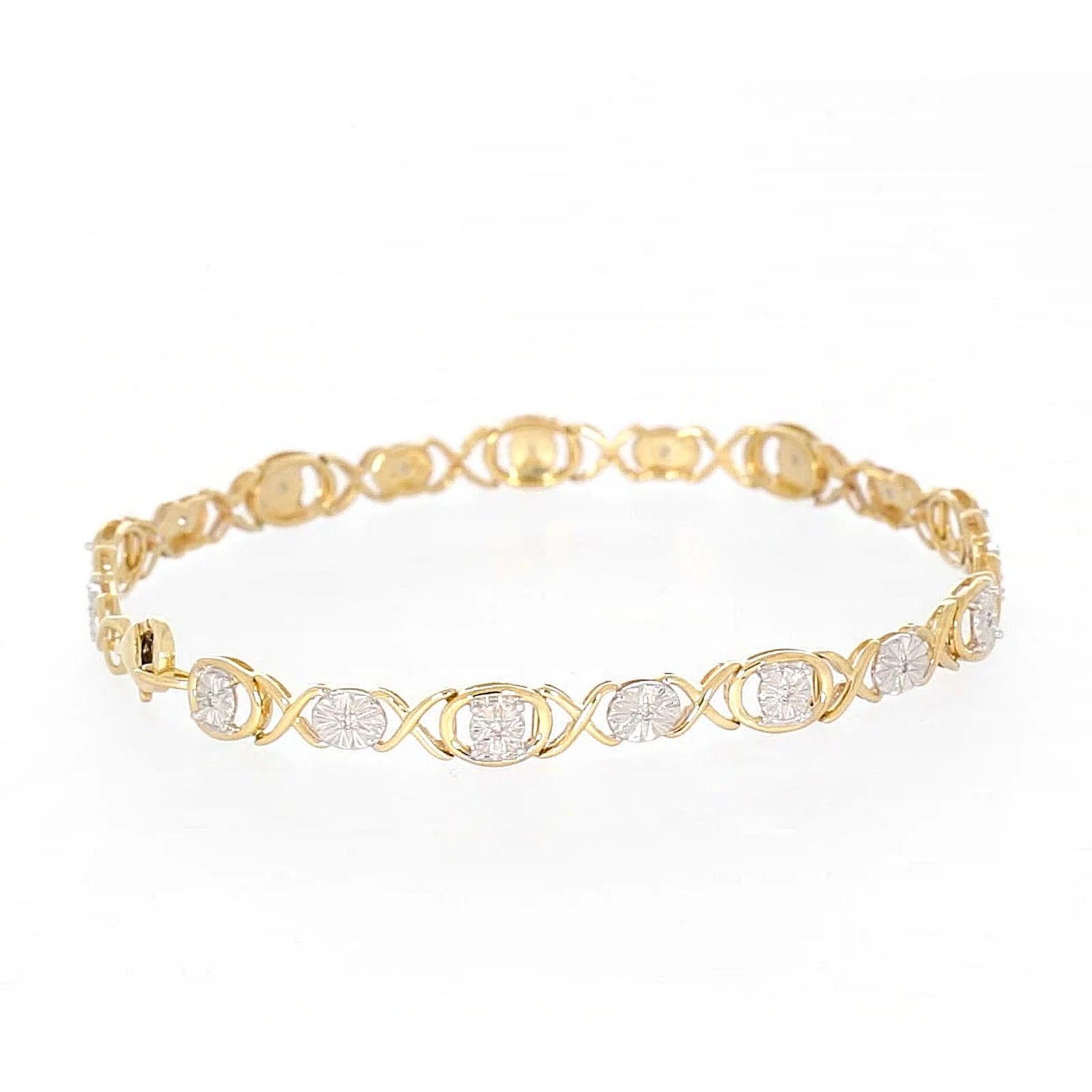 9ct Yellow Gold & Diamond Set Bracelet - Image 50