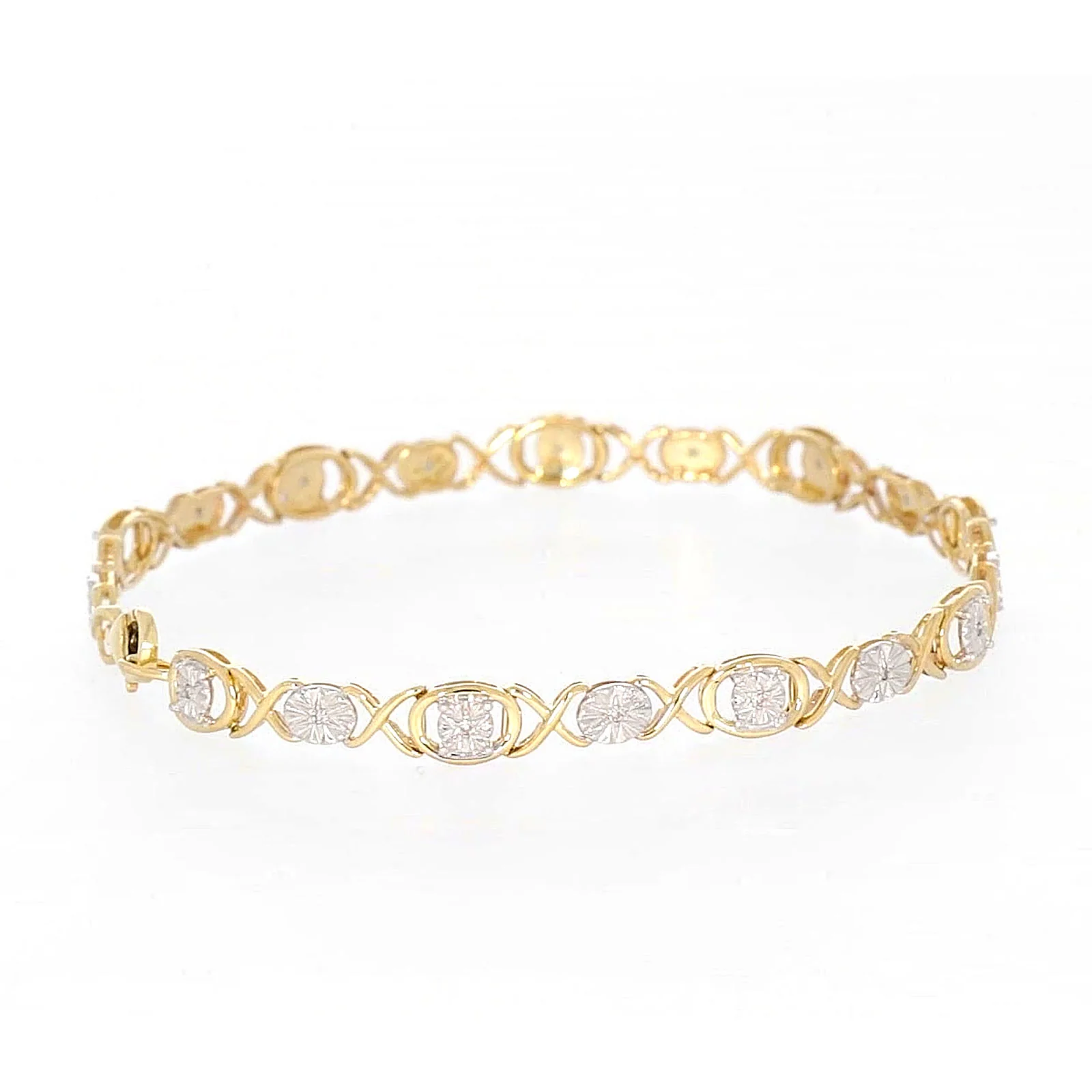 9ct Yellow Gold & Diamond Set Bracelet - Image 51