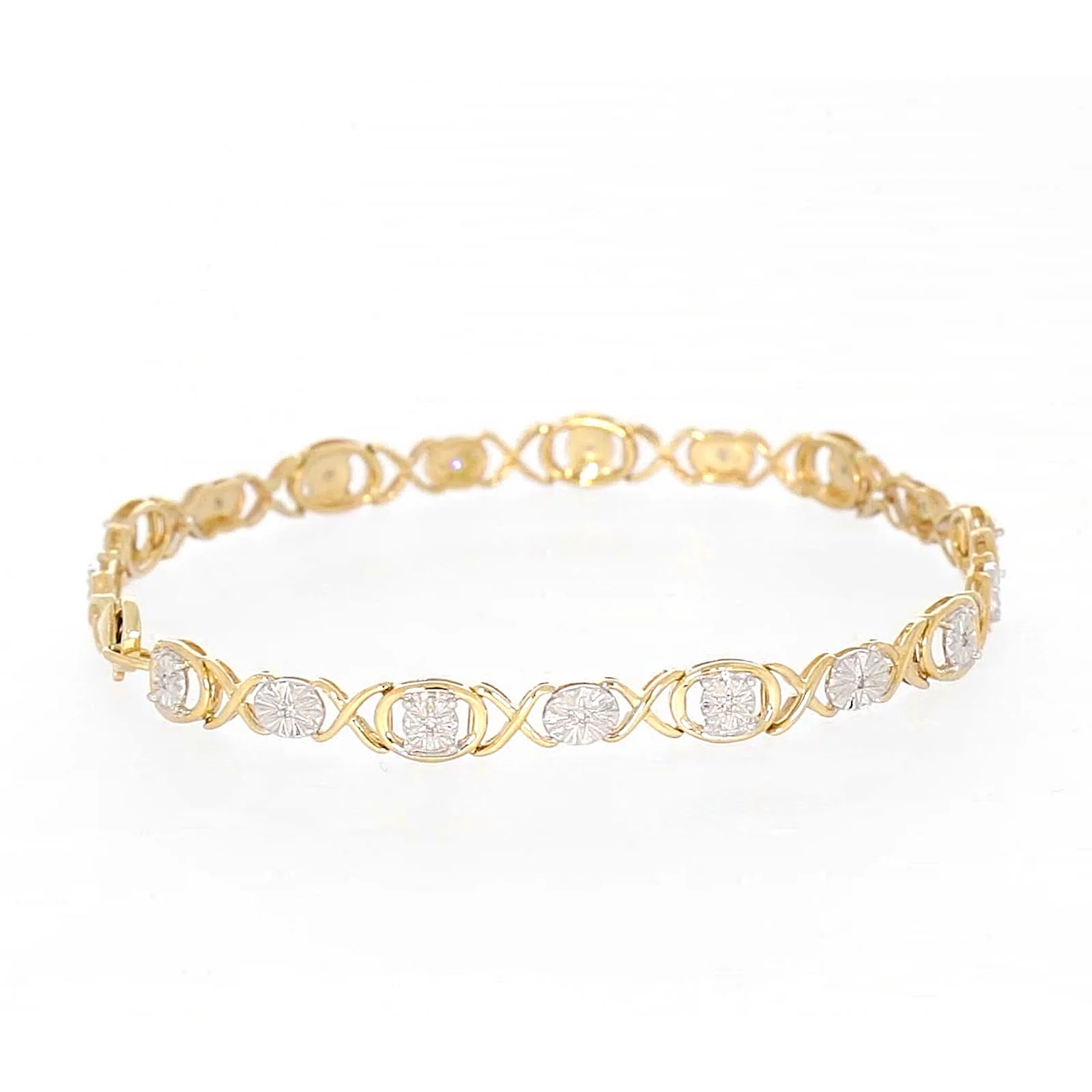 9ct Yellow Gold & Diamond Set Bracelet - Image 52