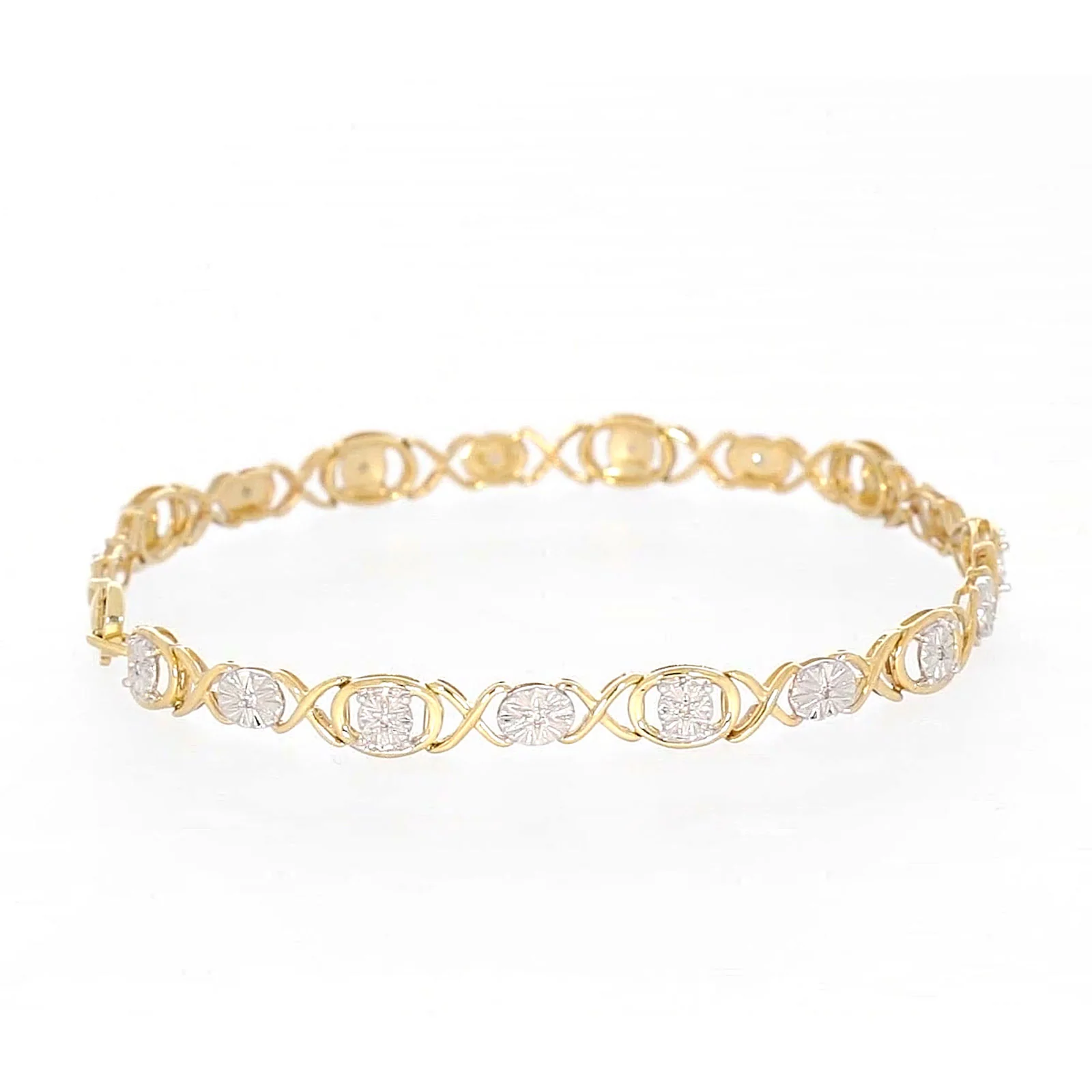 9ct Yellow Gold & Diamond Set Bracelet - Image 53