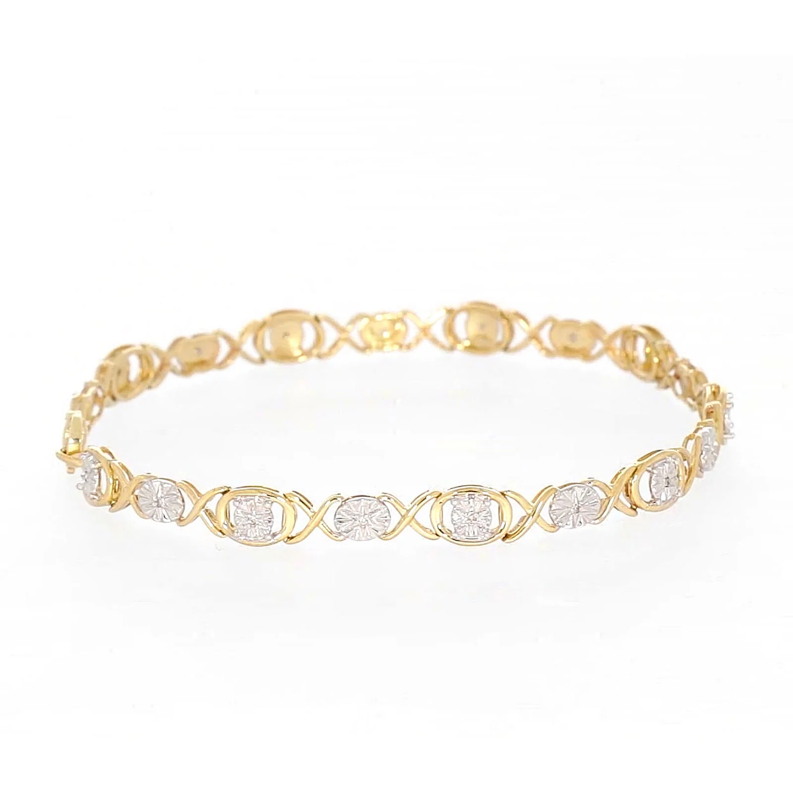 9ct Yellow Gold & Diamond Set Bracelet - Image 54