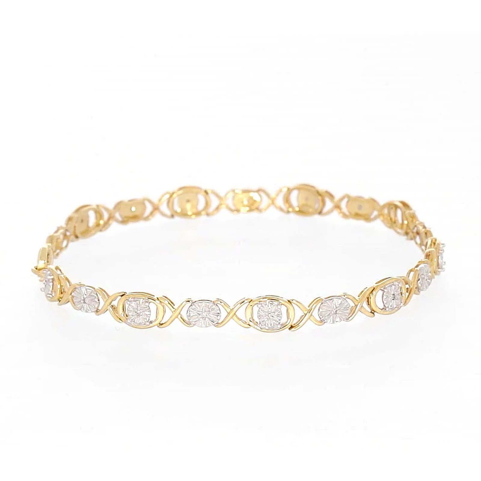 9ct Yellow Gold & Diamond Set Bracelet - Image 55