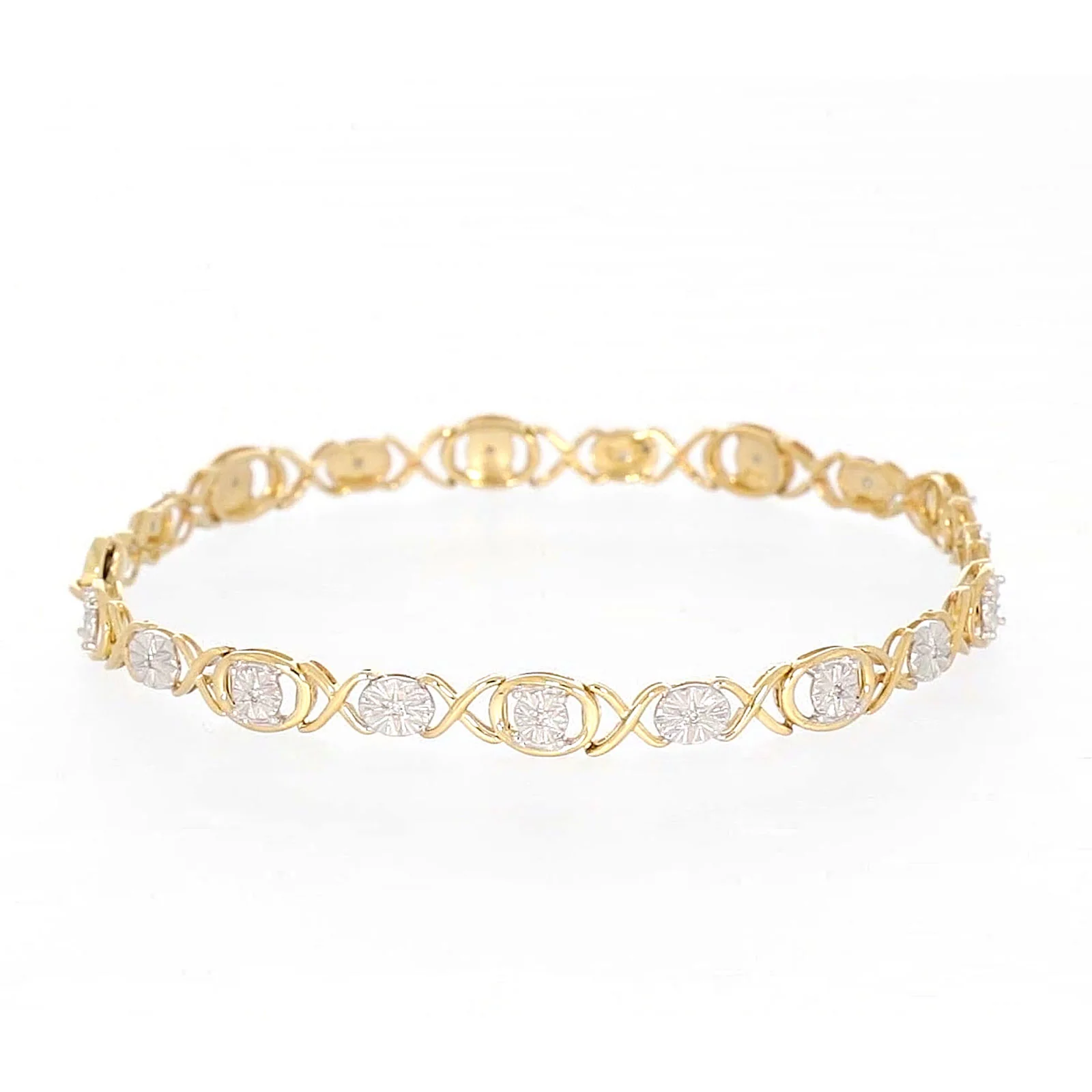 9ct Yellow Gold & Diamond Set Bracelet - Image 57