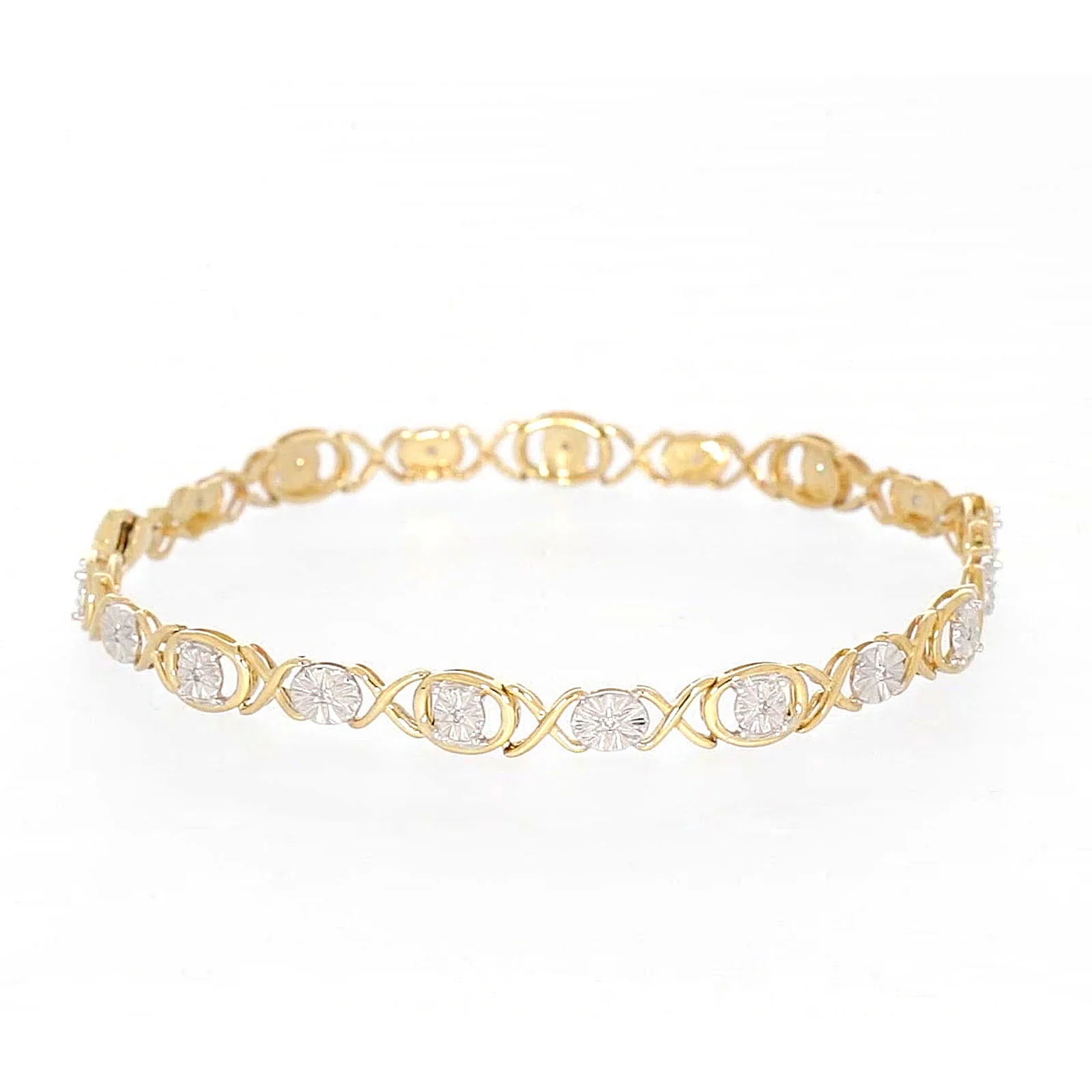 9ct Yellow Gold & Diamond Set Bracelet - Image 59