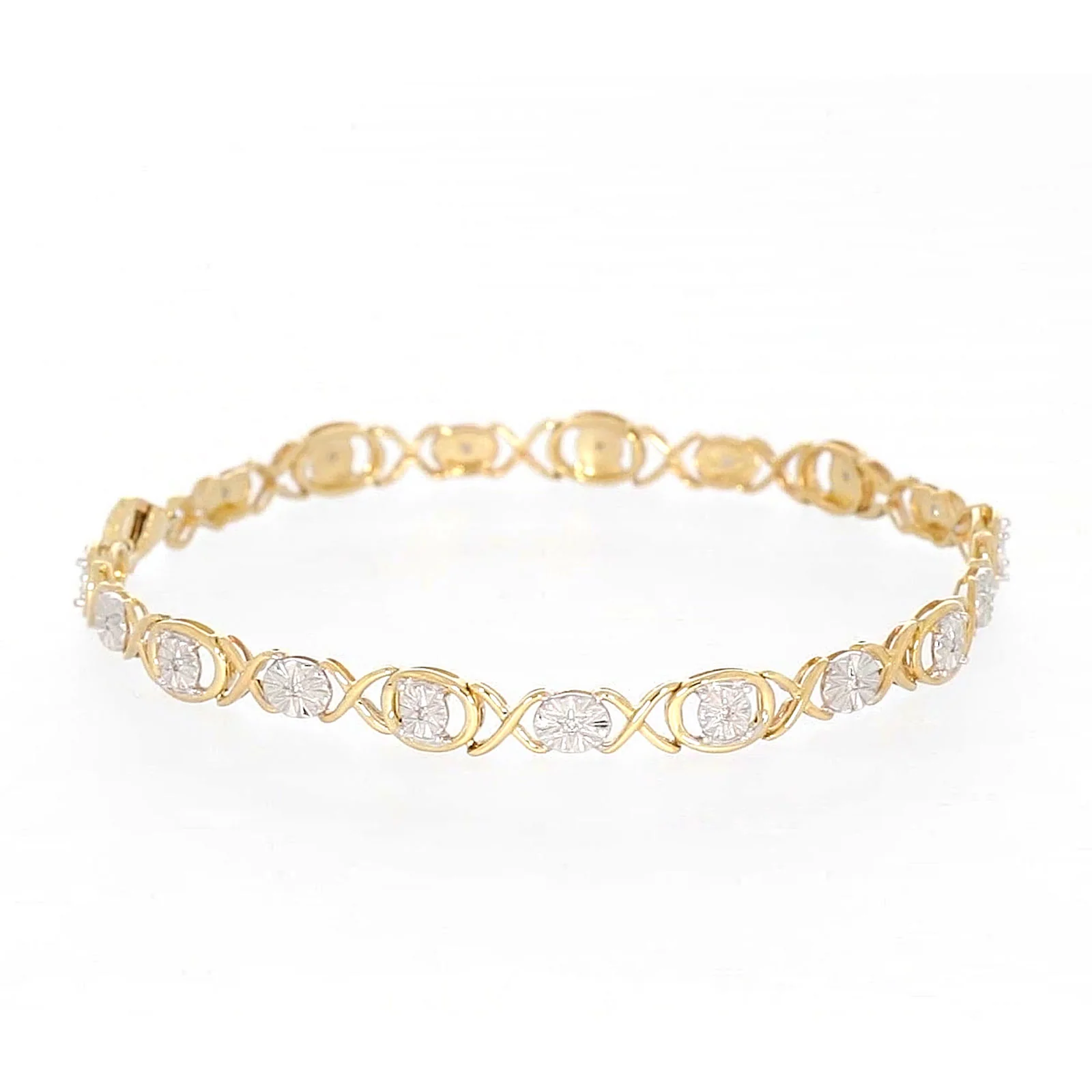 9ct Yellow Gold & Diamond Set Bracelet - Image 60