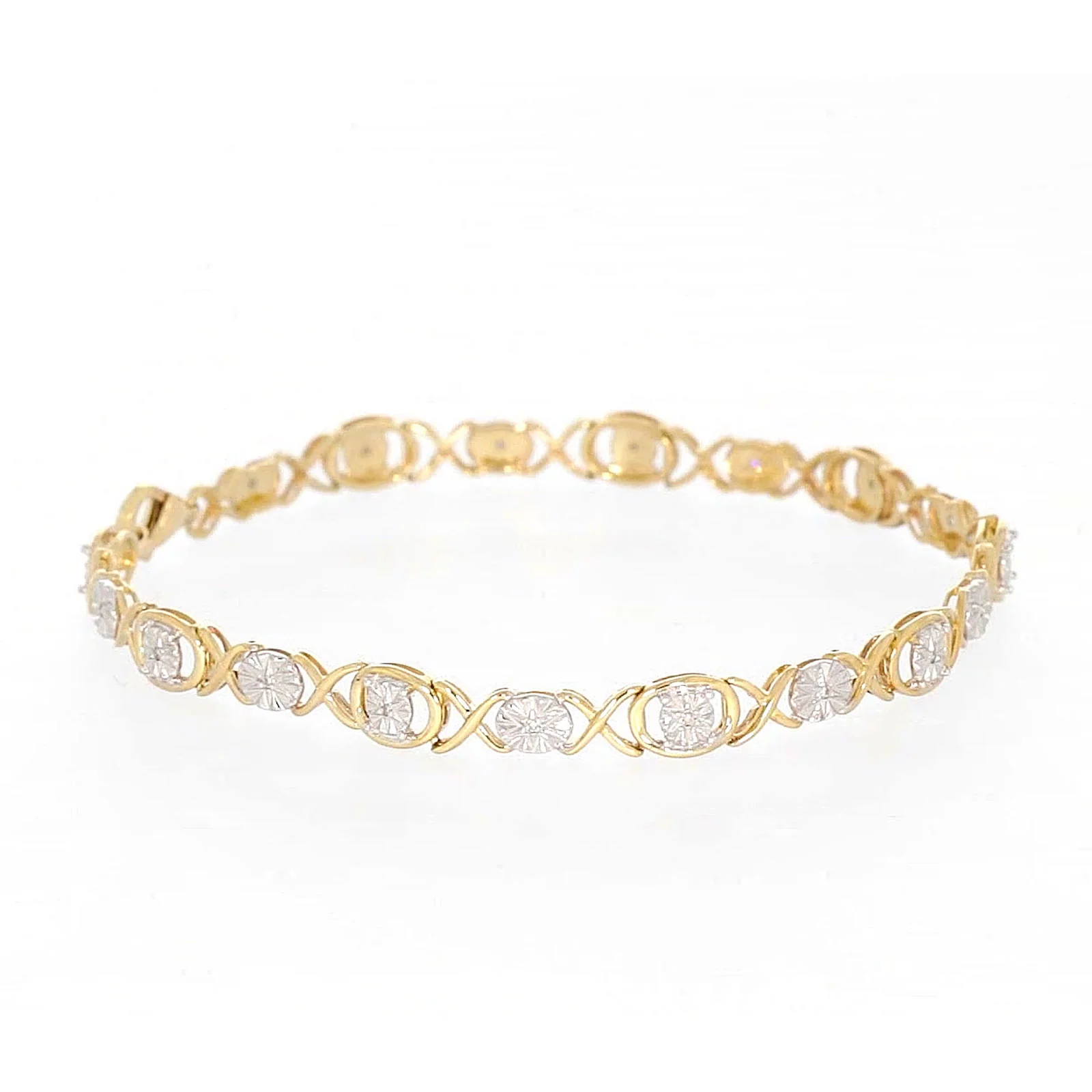 9ct Yellow Gold & Diamond Set Bracelet - Image 61