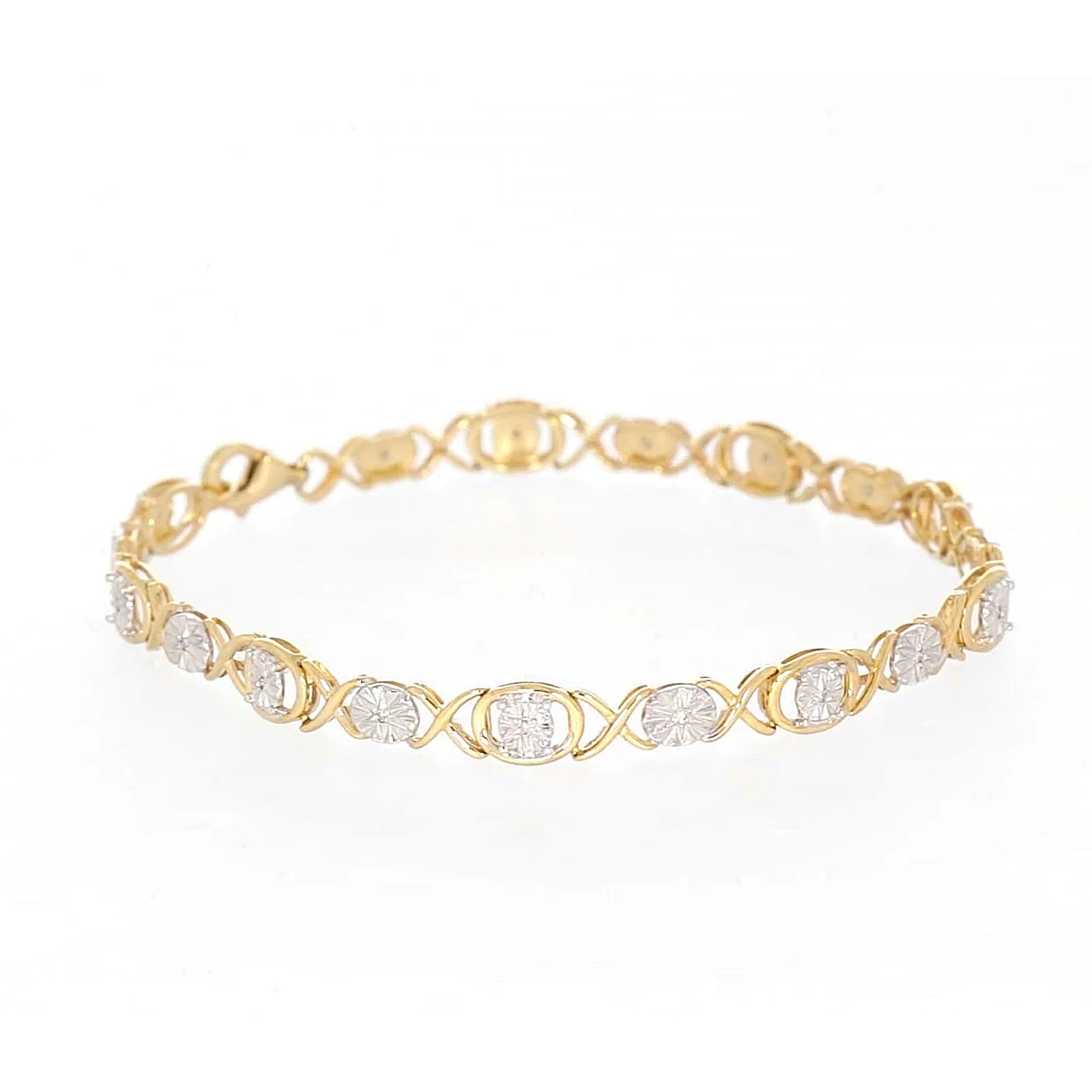 9ct Yellow Gold & Diamond Set Bracelet - Image 65