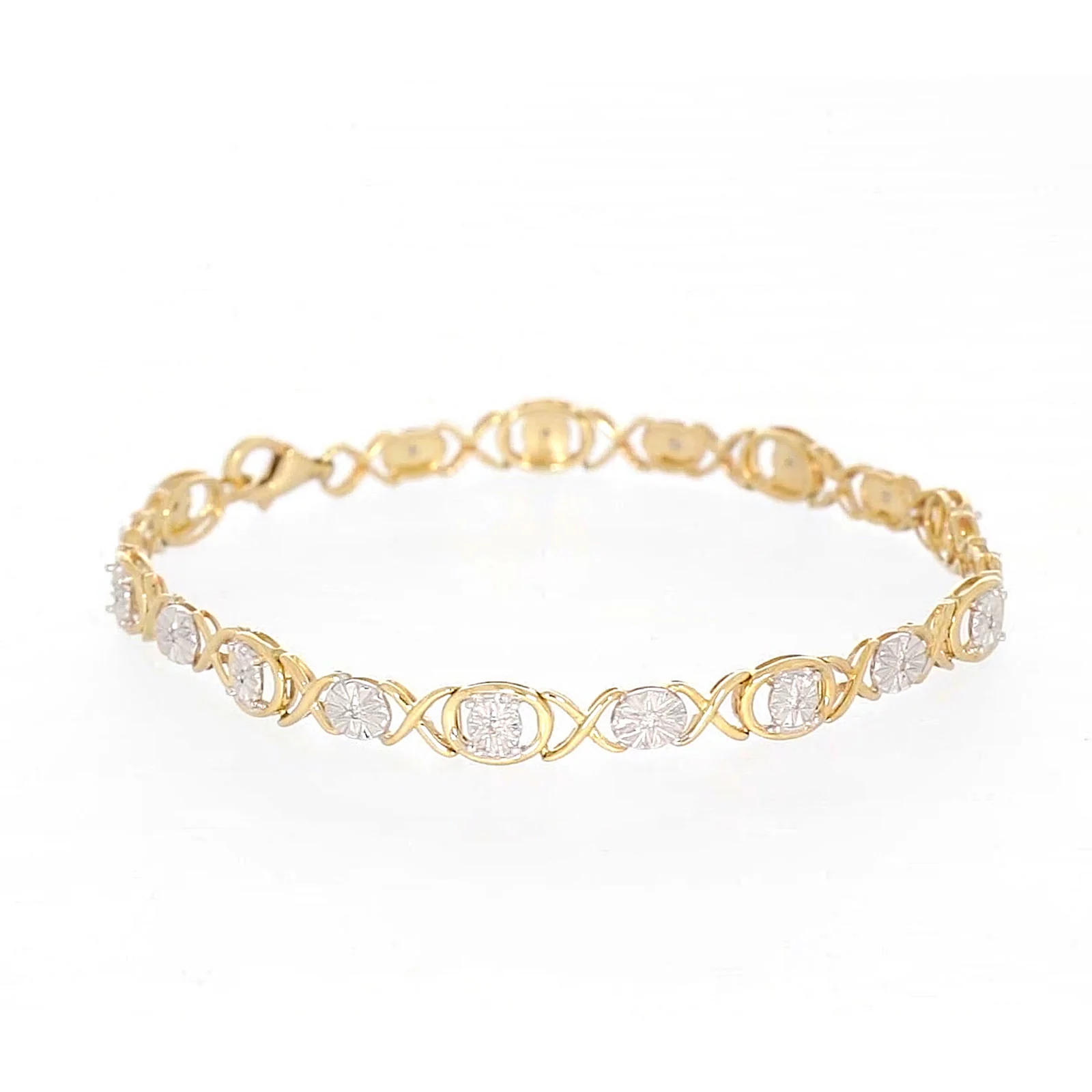 9ct Yellow Gold & Diamond Set Bracelet - Image 66