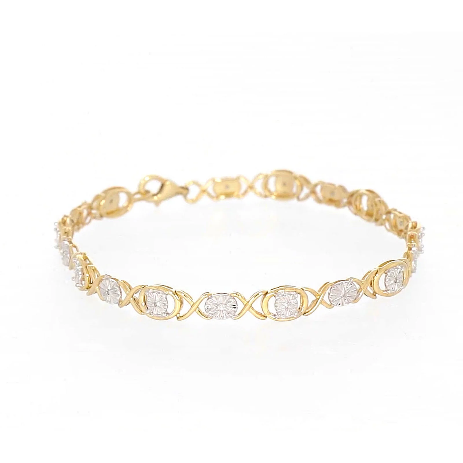 9ct Yellow Gold & Diamond Set Bracelet - Image 69