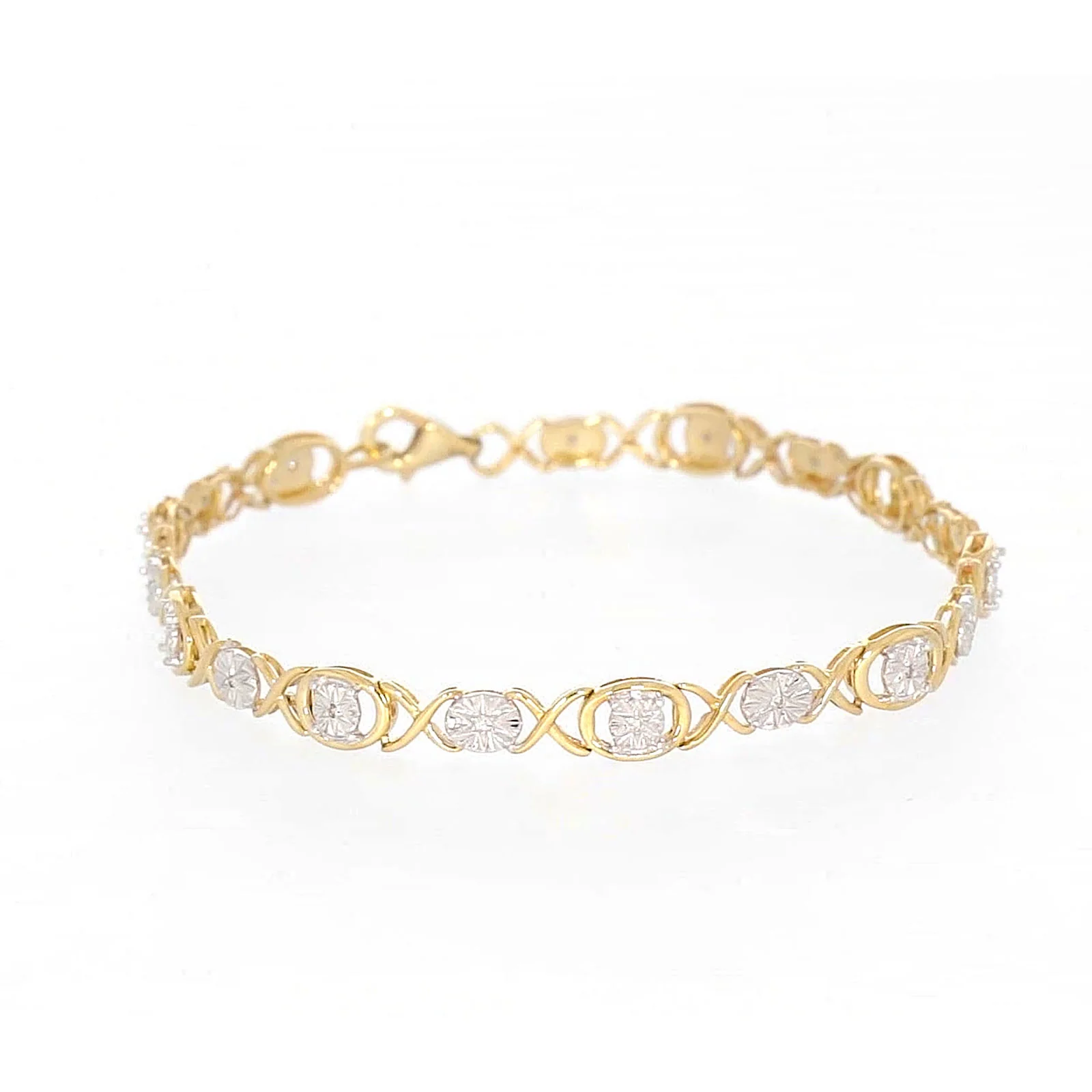 9ct Yellow Gold & Diamond Set Bracelet - Image 70