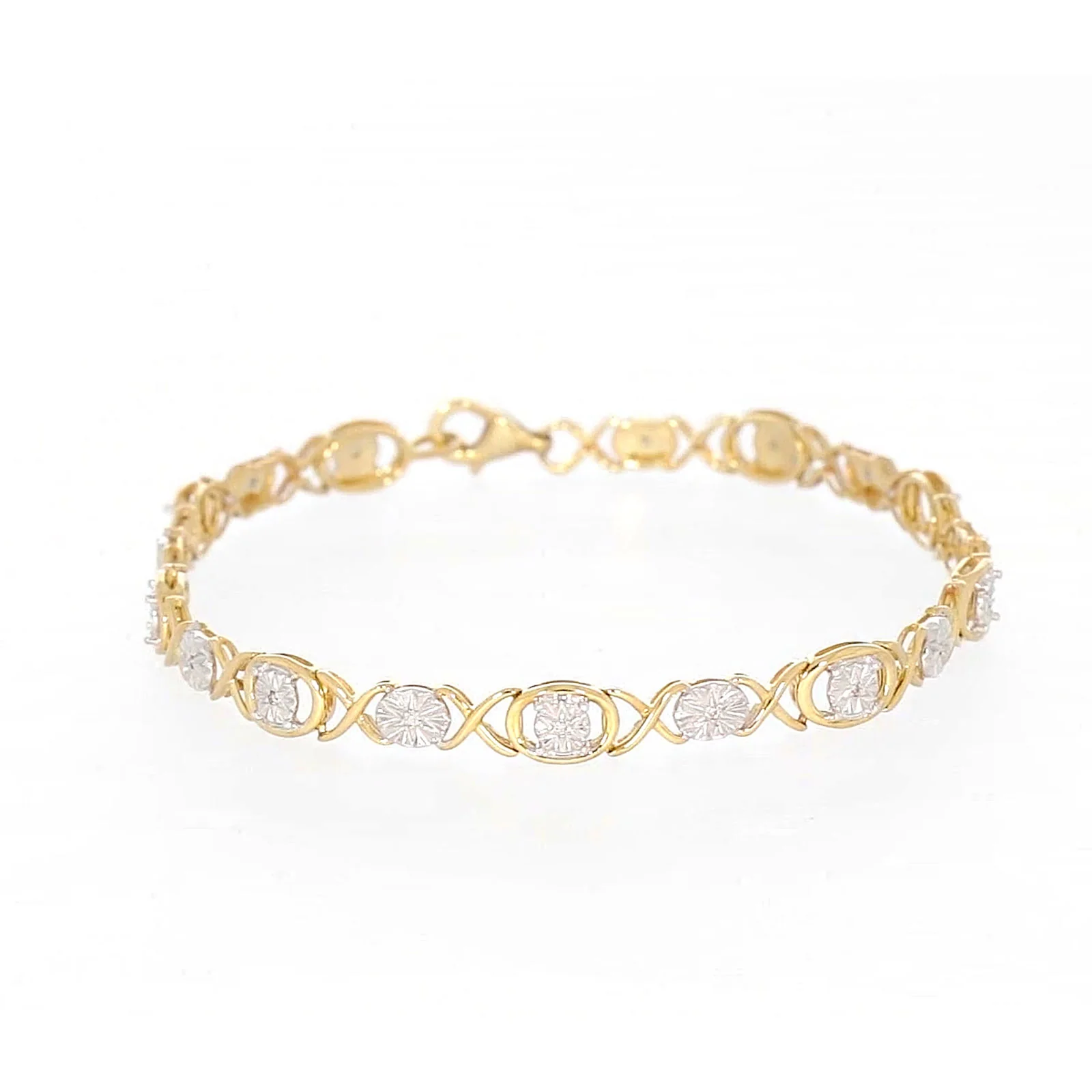 9ct Yellow Gold & Diamond Set Bracelet - Image 72