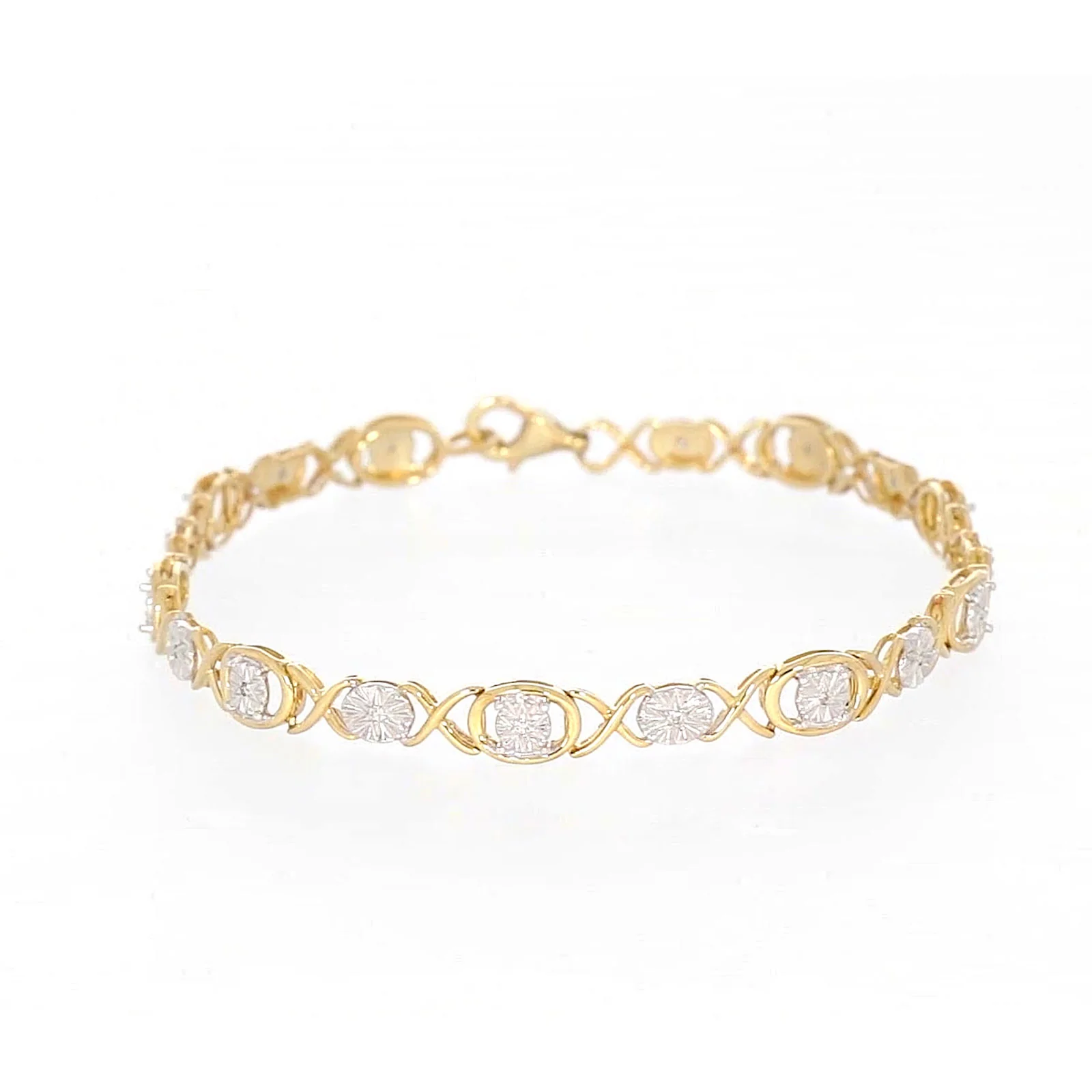 9ct Yellow Gold & Diamond Set Bracelet - Image 73