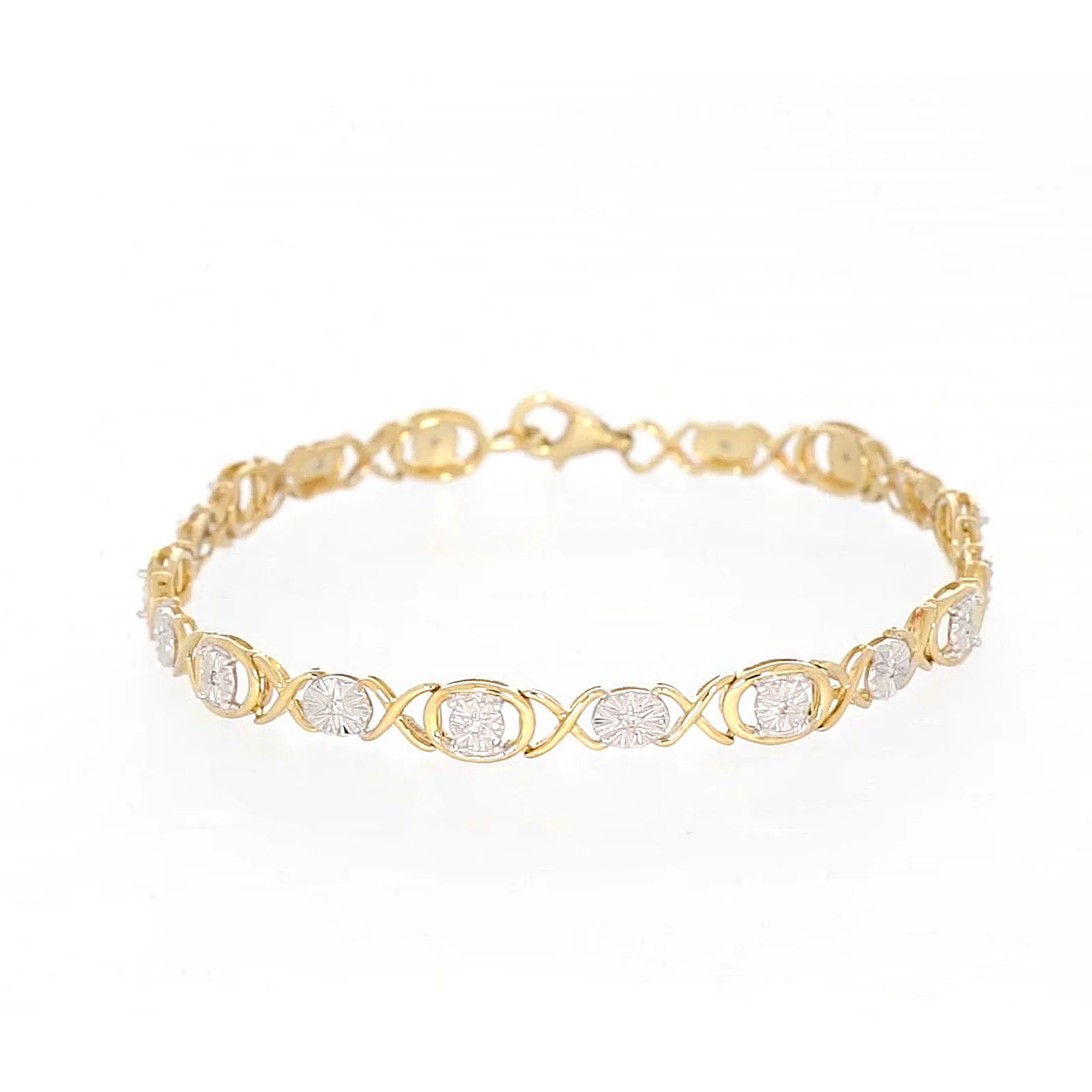 9ct Yellow Gold & Diamond Set Bracelet - Image 74