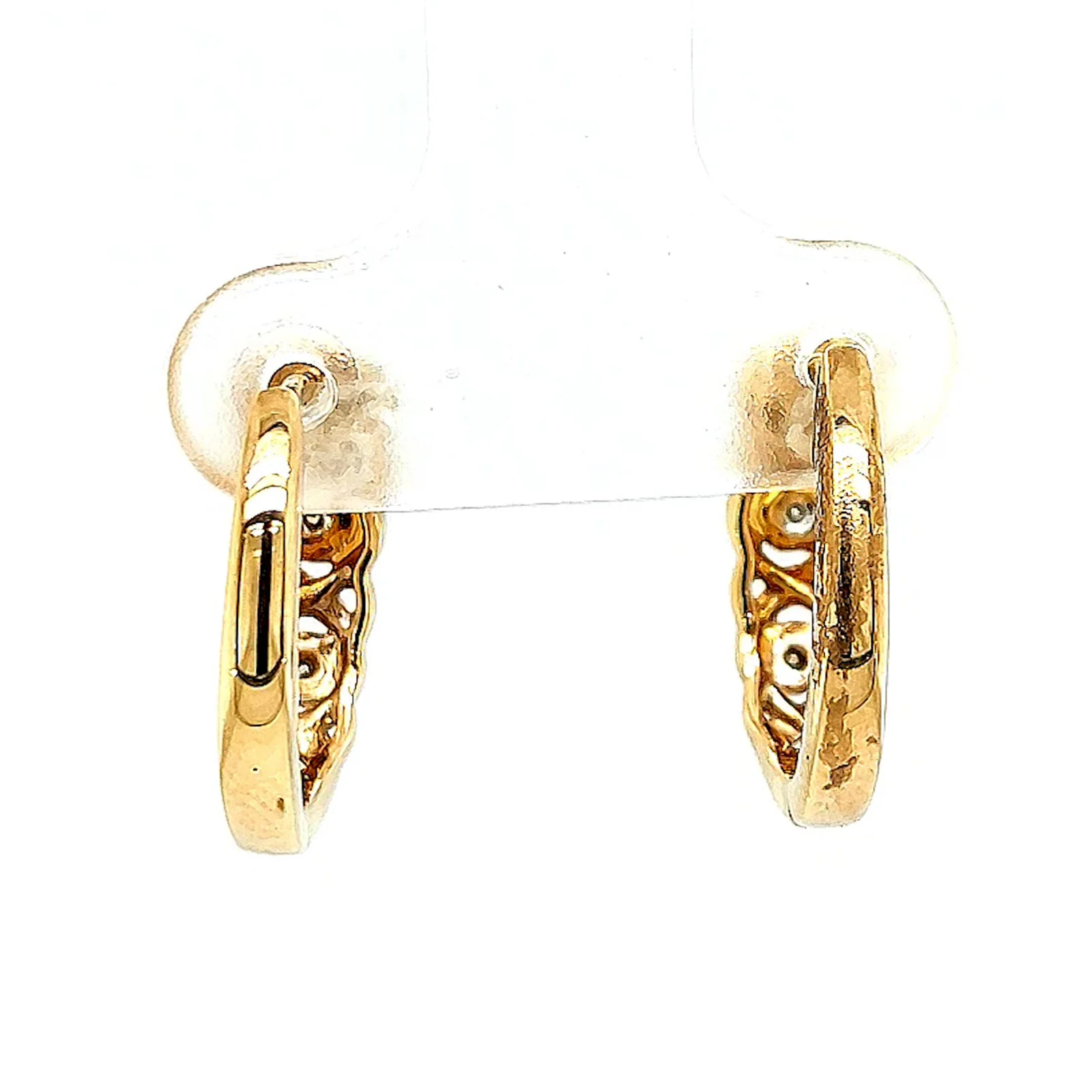 9ct Yellow Gold & Diamond Set Huggie Earrings - Image 38