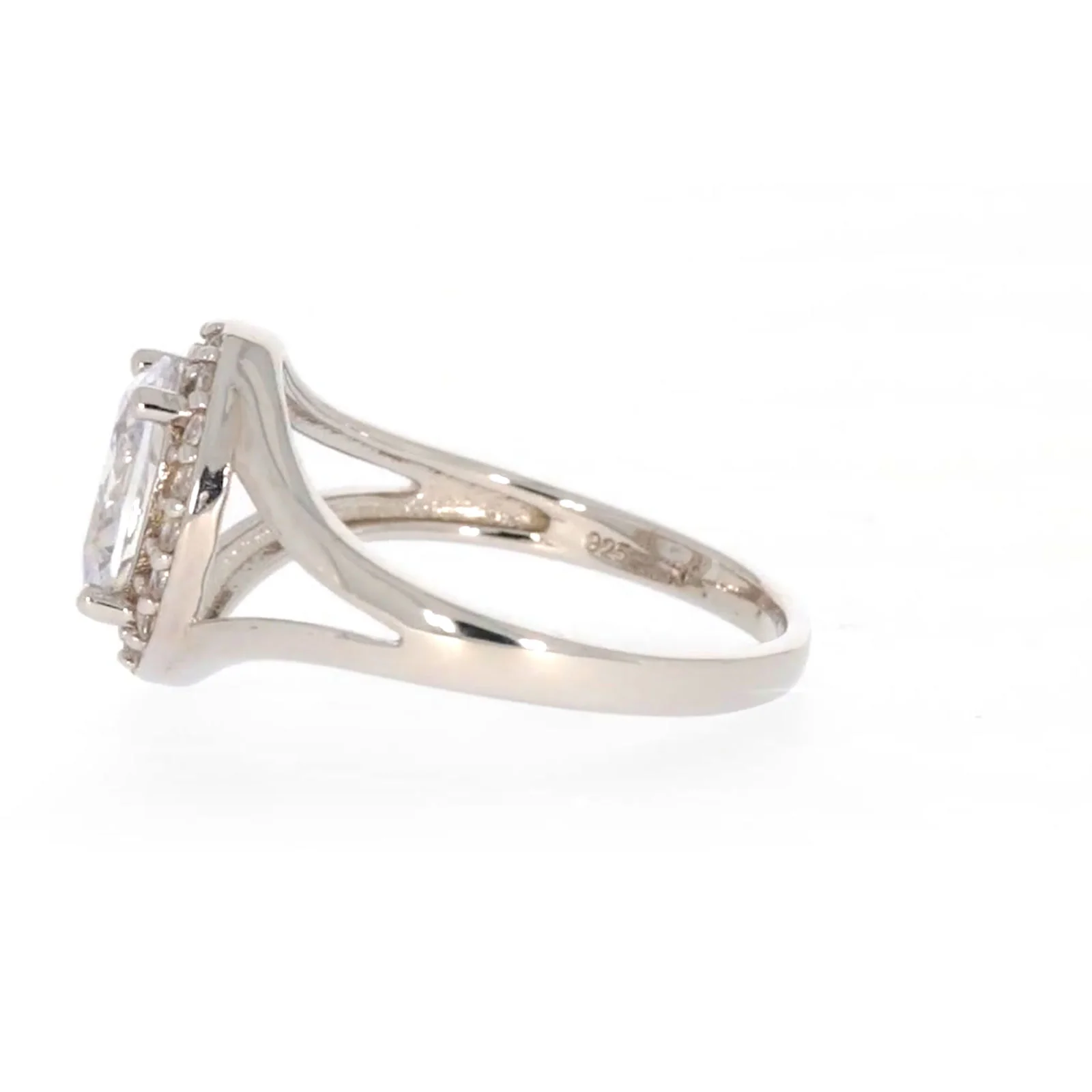 Sterling Silver Cubic Zirconia Halo Ring - Image 20