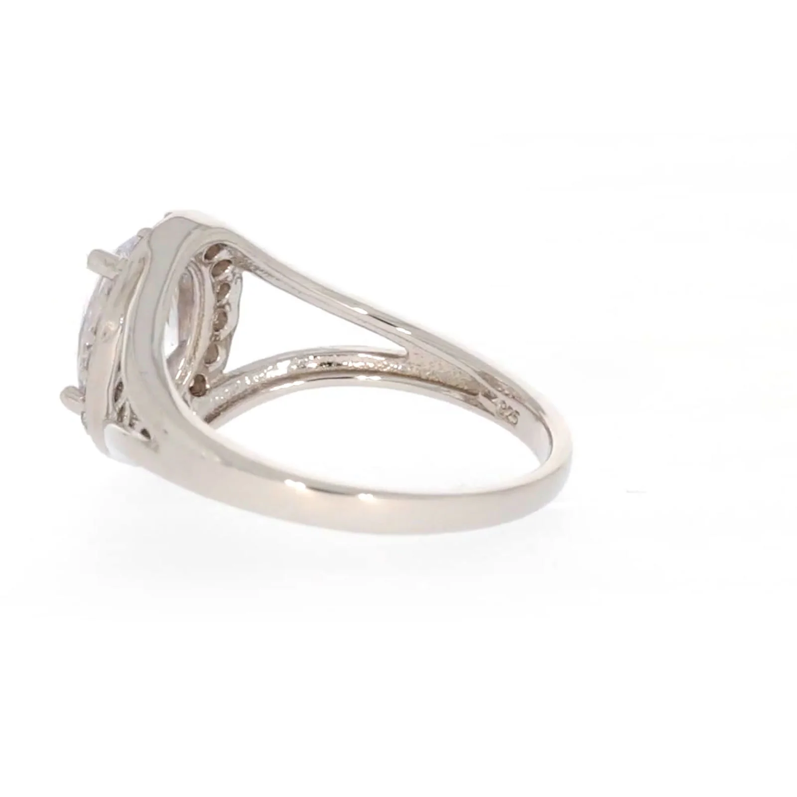 Sterling Silver Cubic Zirconia Halo Ring - Image 27