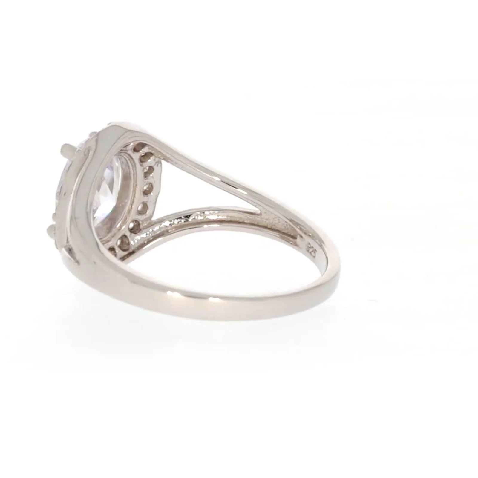 Sterling Silver Cubic Zirconia Halo Ring - Image 29