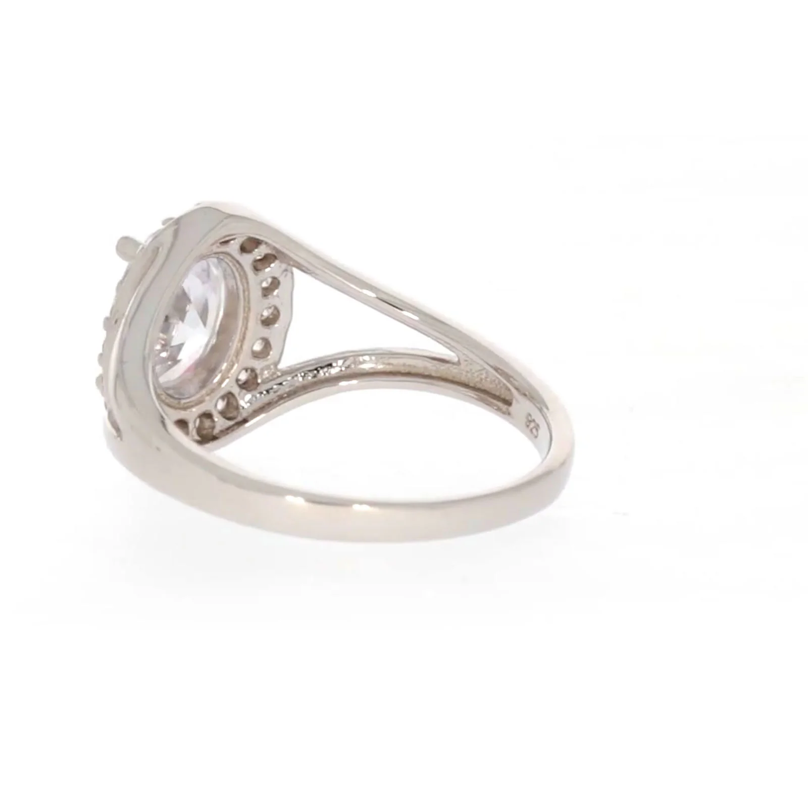 Sterling Silver Cubic Zirconia Halo Ring - Image 30