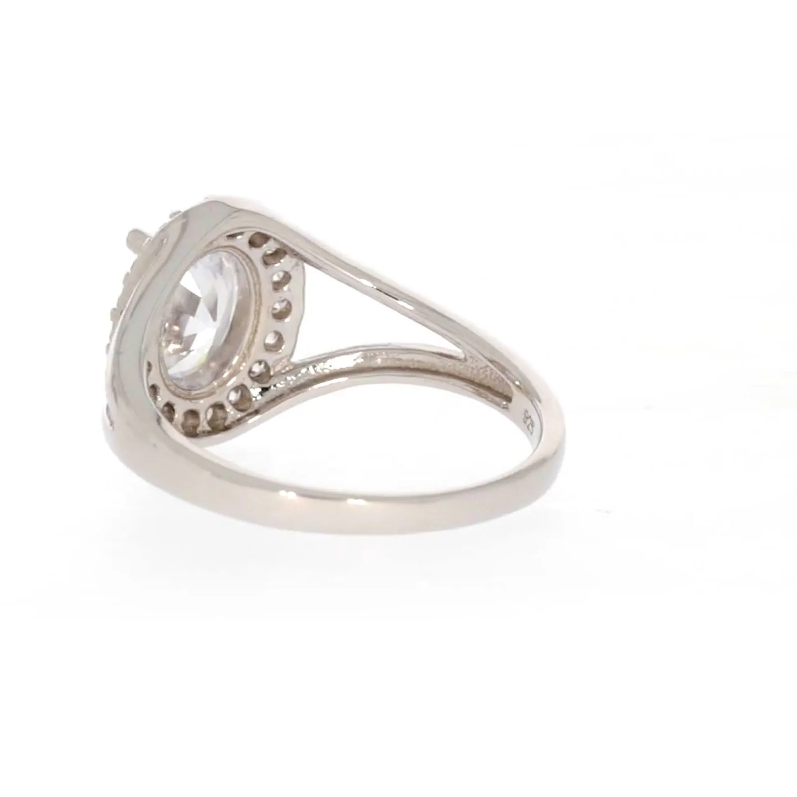 Sterling Silver Cubic Zirconia Halo Ring - Image 31