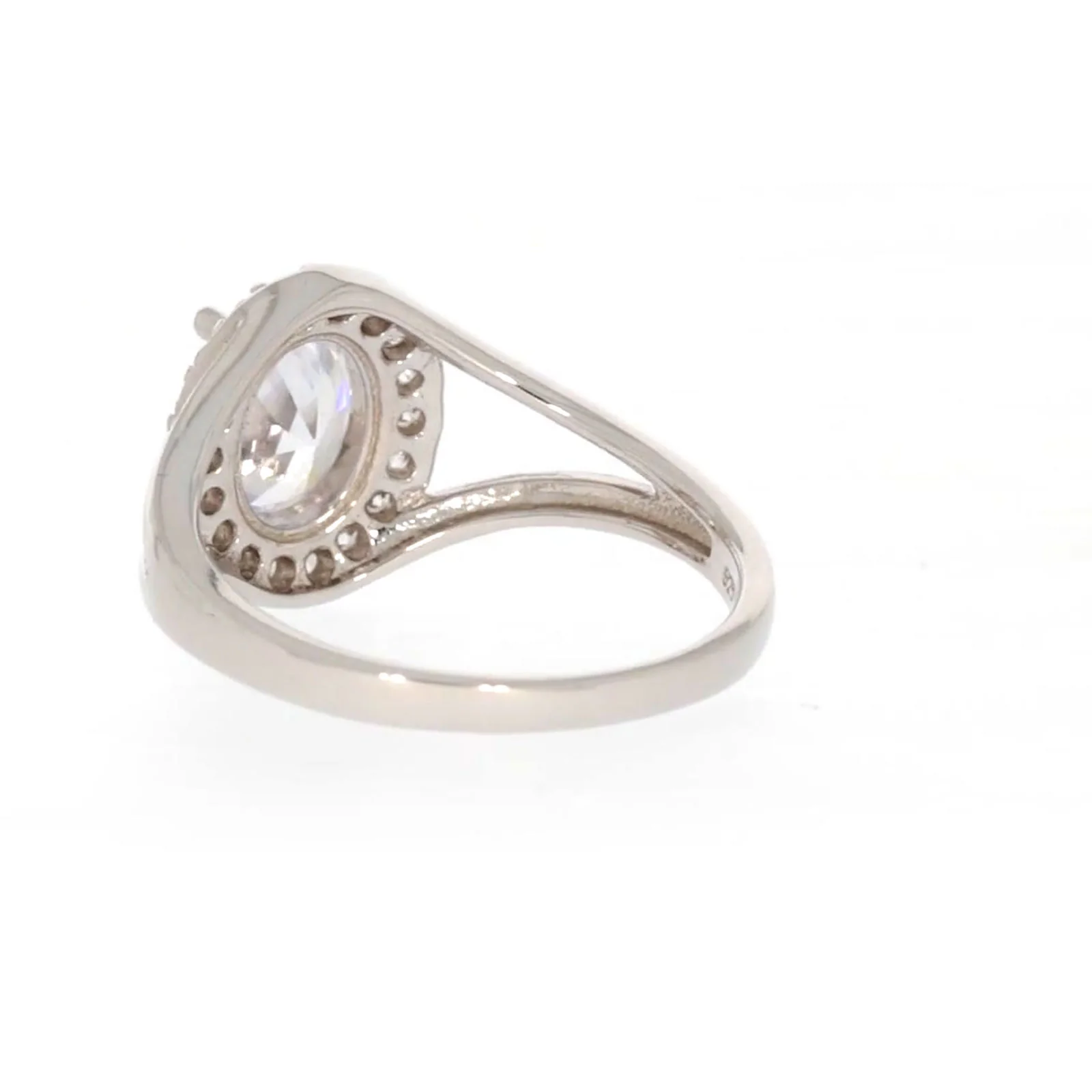 Sterling Silver Cubic Zirconia Halo Ring - Image 32