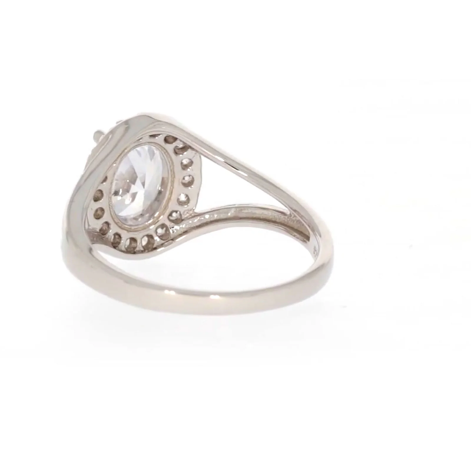 Sterling Silver Cubic Zirconia Halo Ring - Image 33