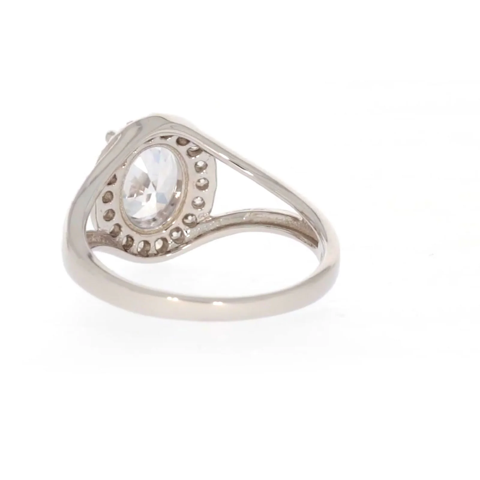 Sterling Silver Cubic Zirconia Halo Ring - Image 34