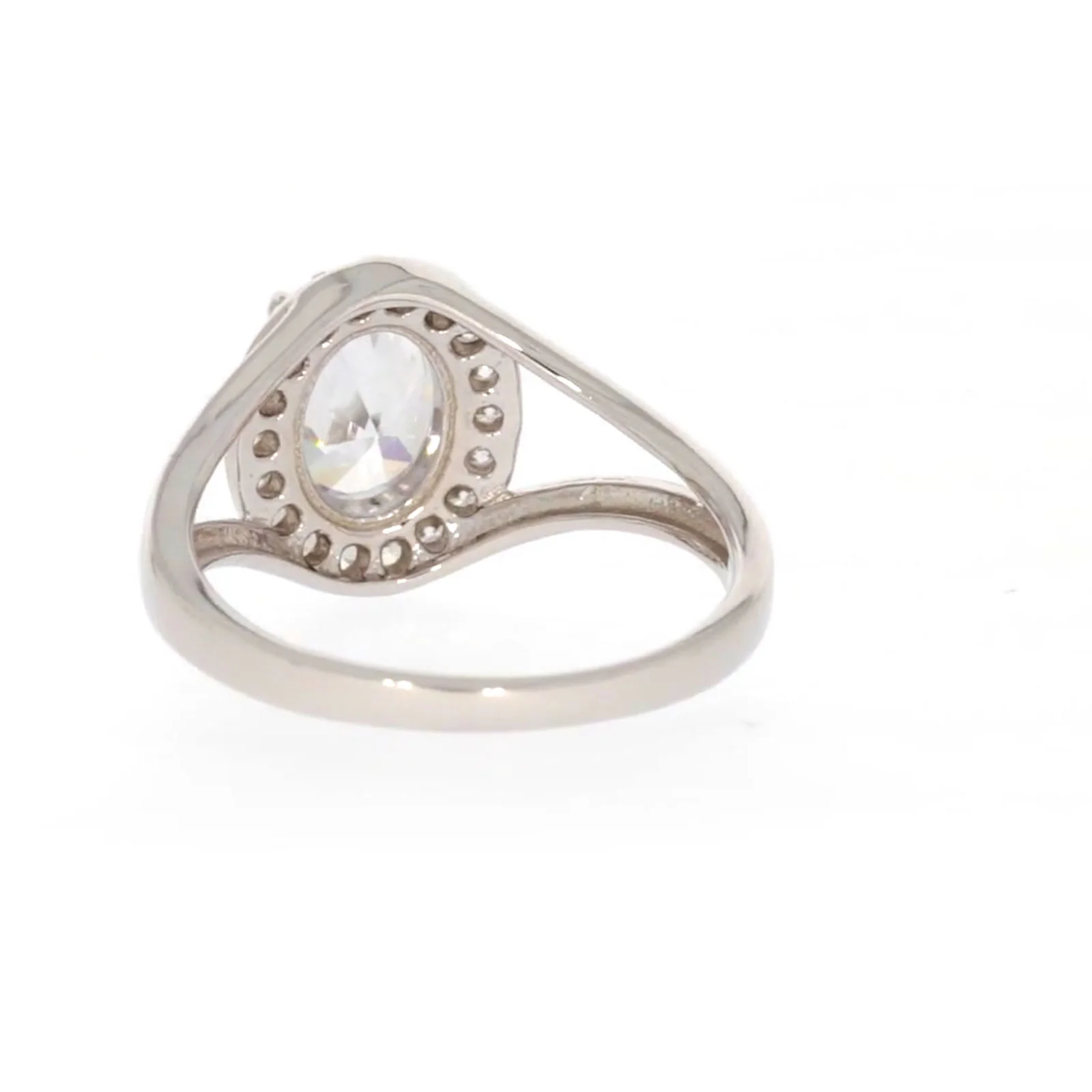 Sterling Silver Cubic Zirconia Halo Ring - Image 35
