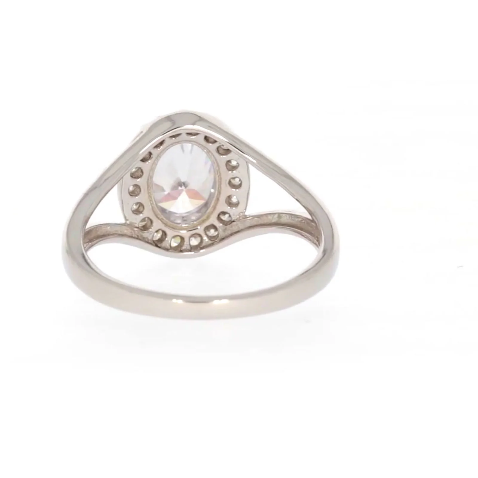 Sterling Silver Cubic Zirconia Halo Ring - Image 37