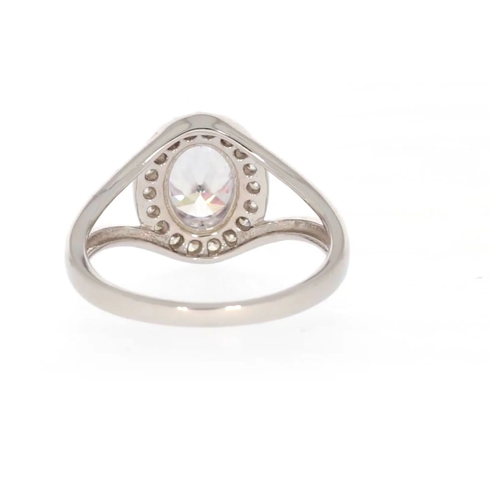 Sterling Silver Cubic Zirconia Halo Ring - Image 38