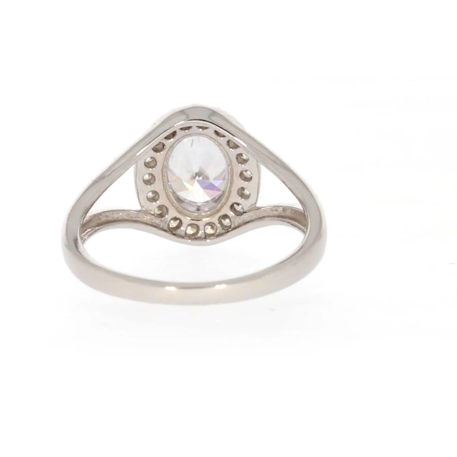 Sterling Silver Cubic Zirconia Halo Ring - Image 39