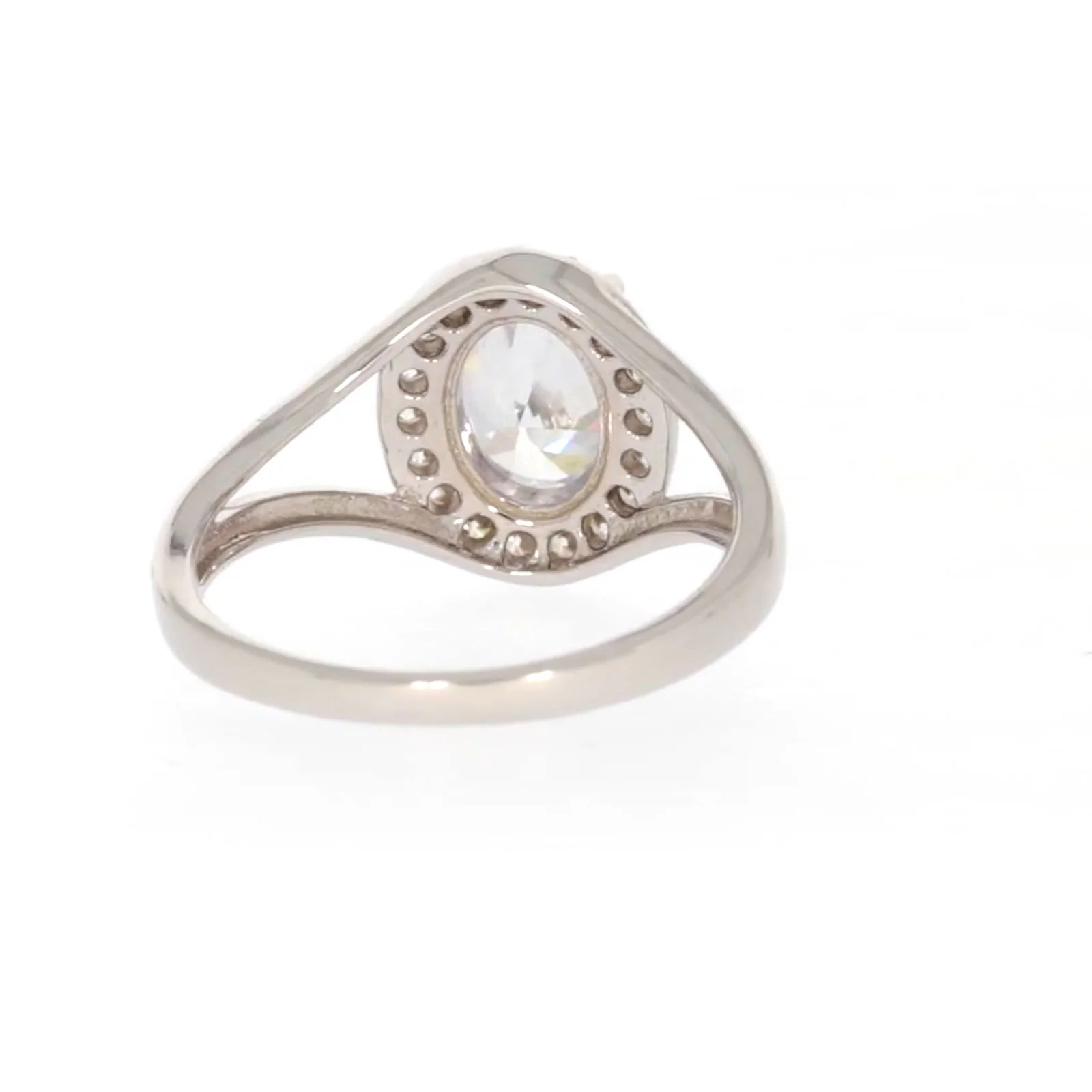 Sterling Silver Cubic Zirconia Halo Ring - Image 41